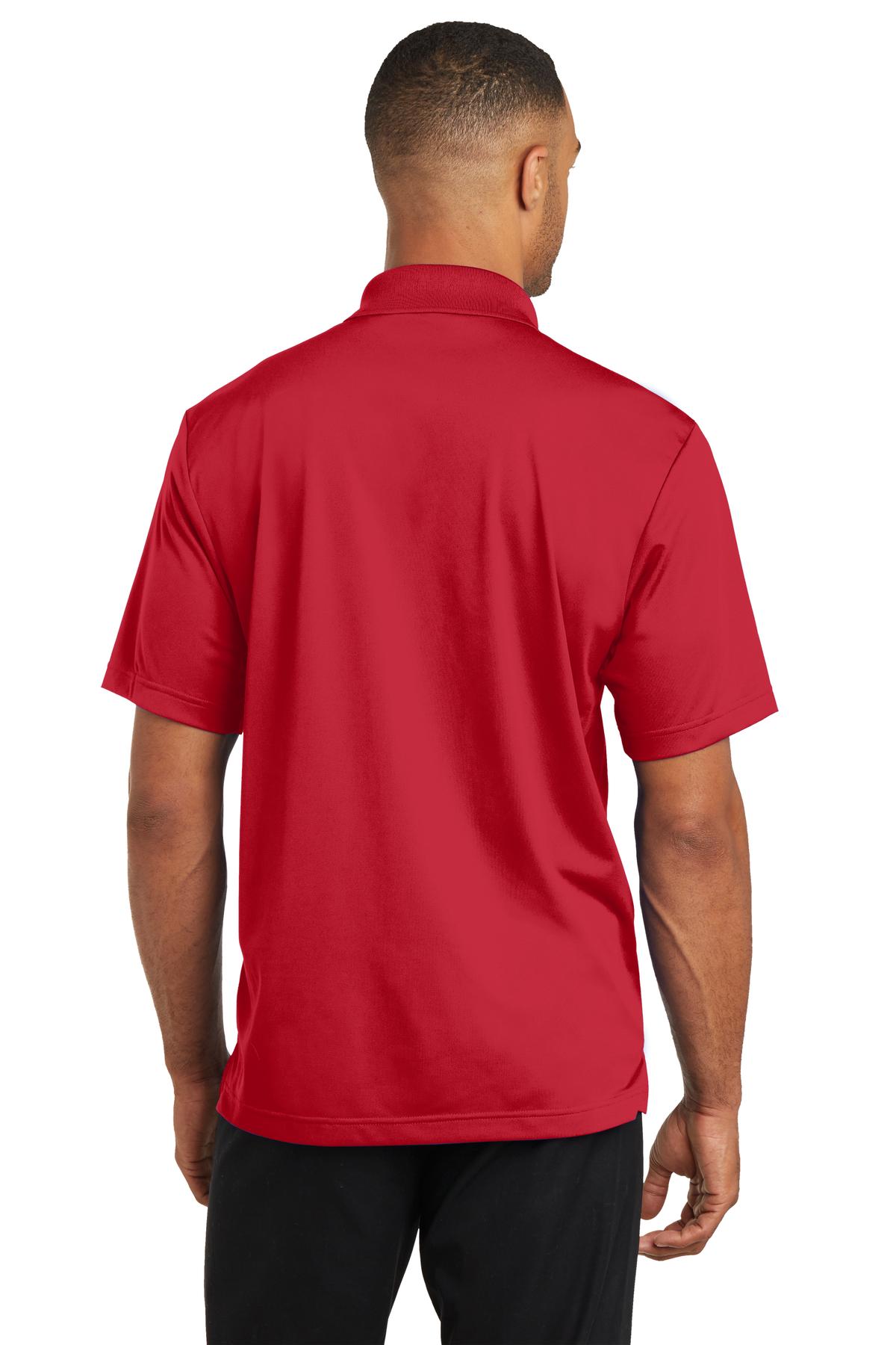 True Red CornerStone Micropique Gripper Polo. CS421