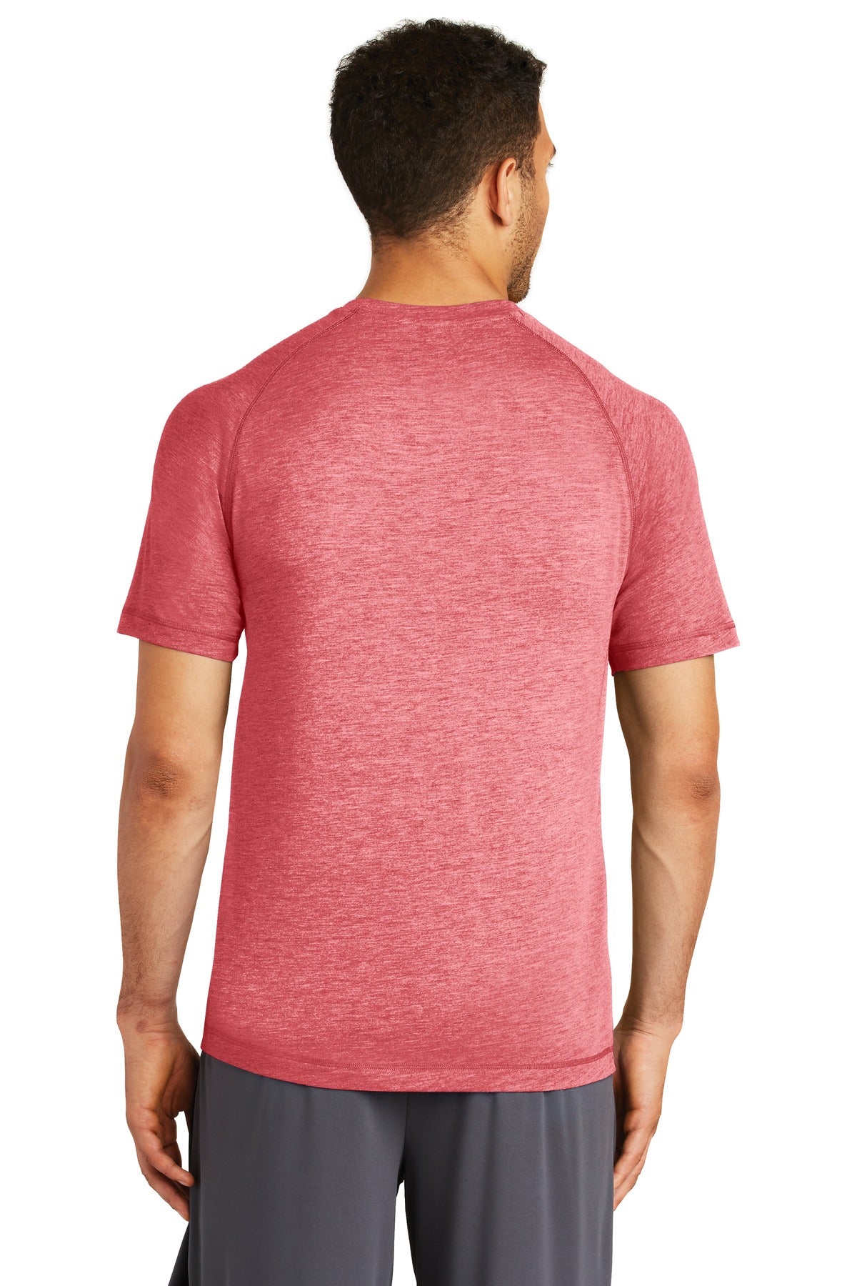 True Red Hthr Sport-Tek PosiCharge Tri-Blend Wicking Raglan Tee. ST400