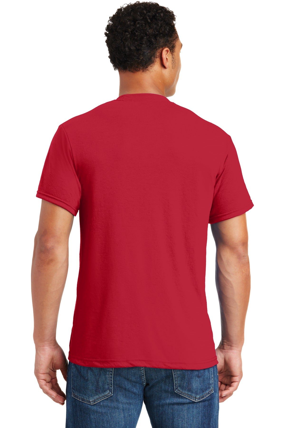 True Red Jerzees Dri-Power 100% Polyester T-Shirt. 21M