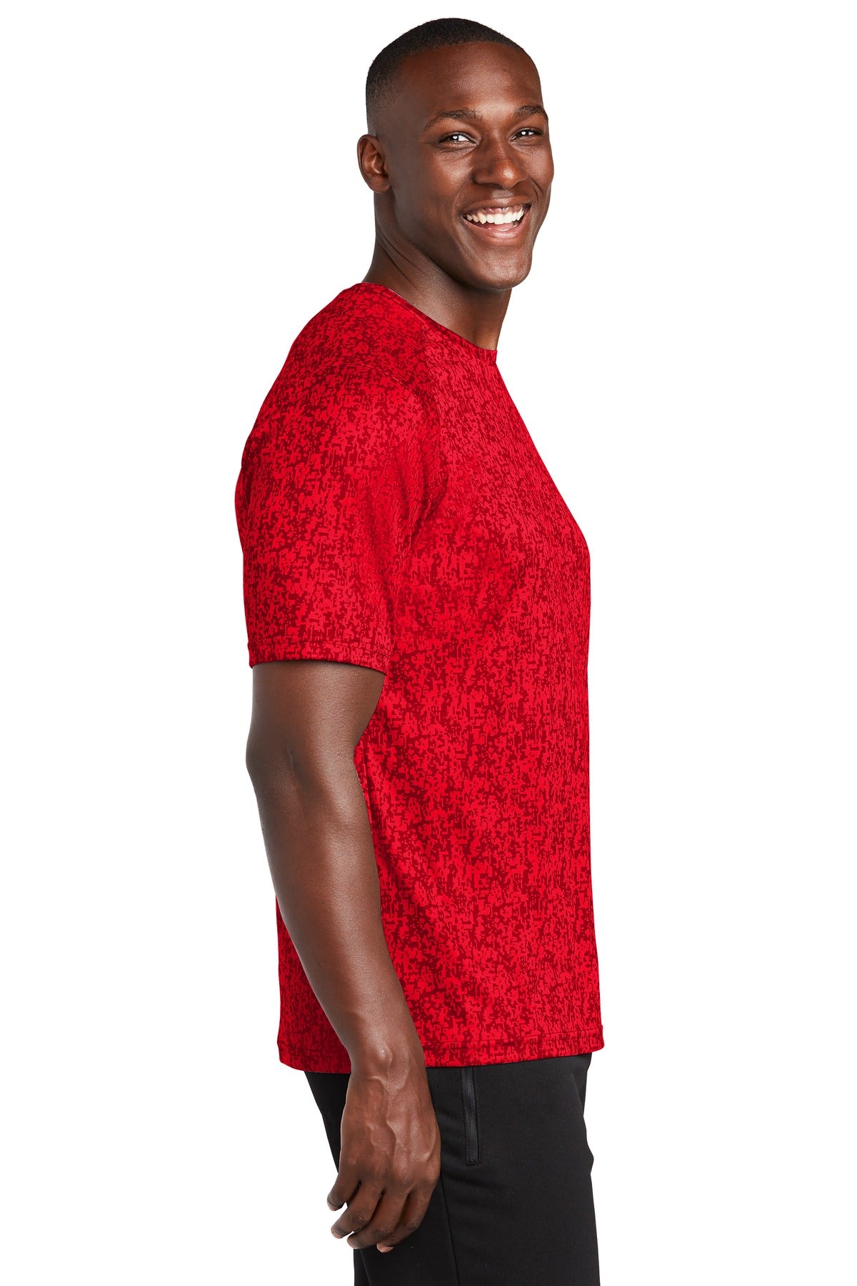 True Red Sport-Tek Digi Camo Tee. ST460