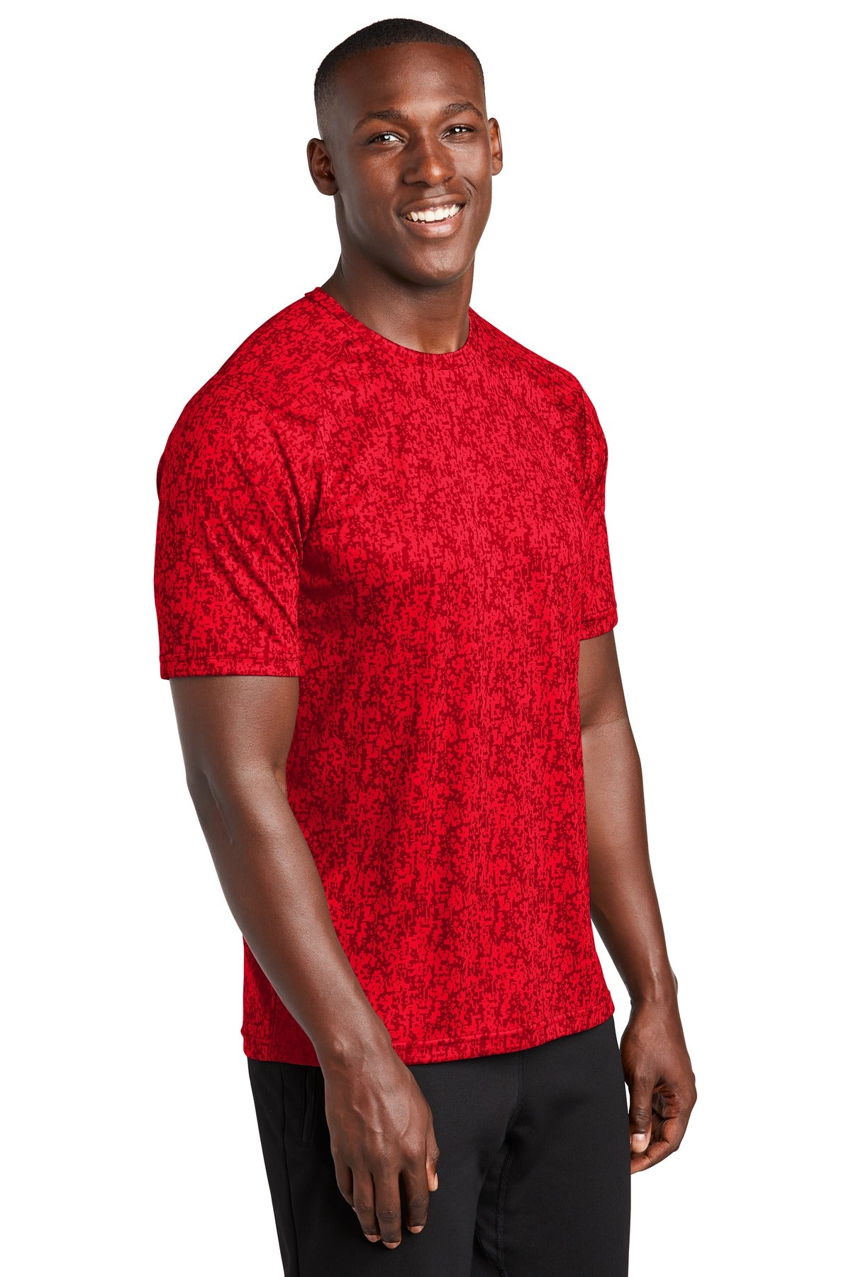 True Red Sport-Tek Digi Camo Tee. ST460