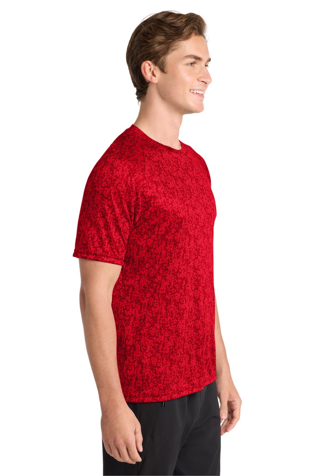 True Red Sport-Tek Digi Camo Tee. ST460