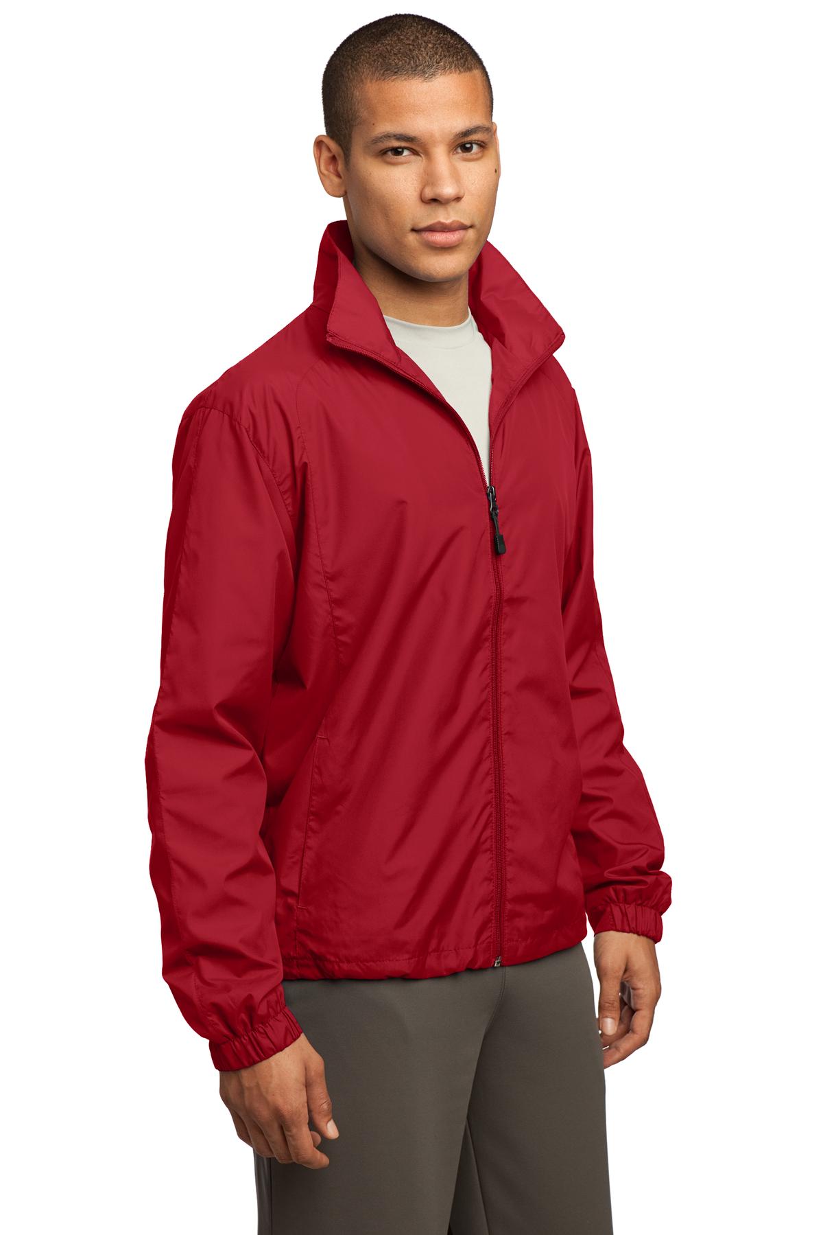 True Red Sport-Tek Full-Zip Wind Jacket. JST70