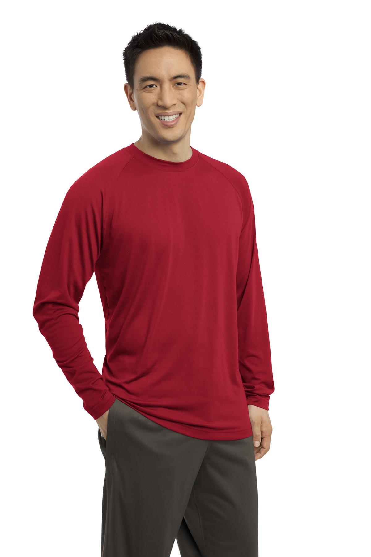 True Red Sport-Tek Long Sleeve Ultimate Performance Crew. ST700LS