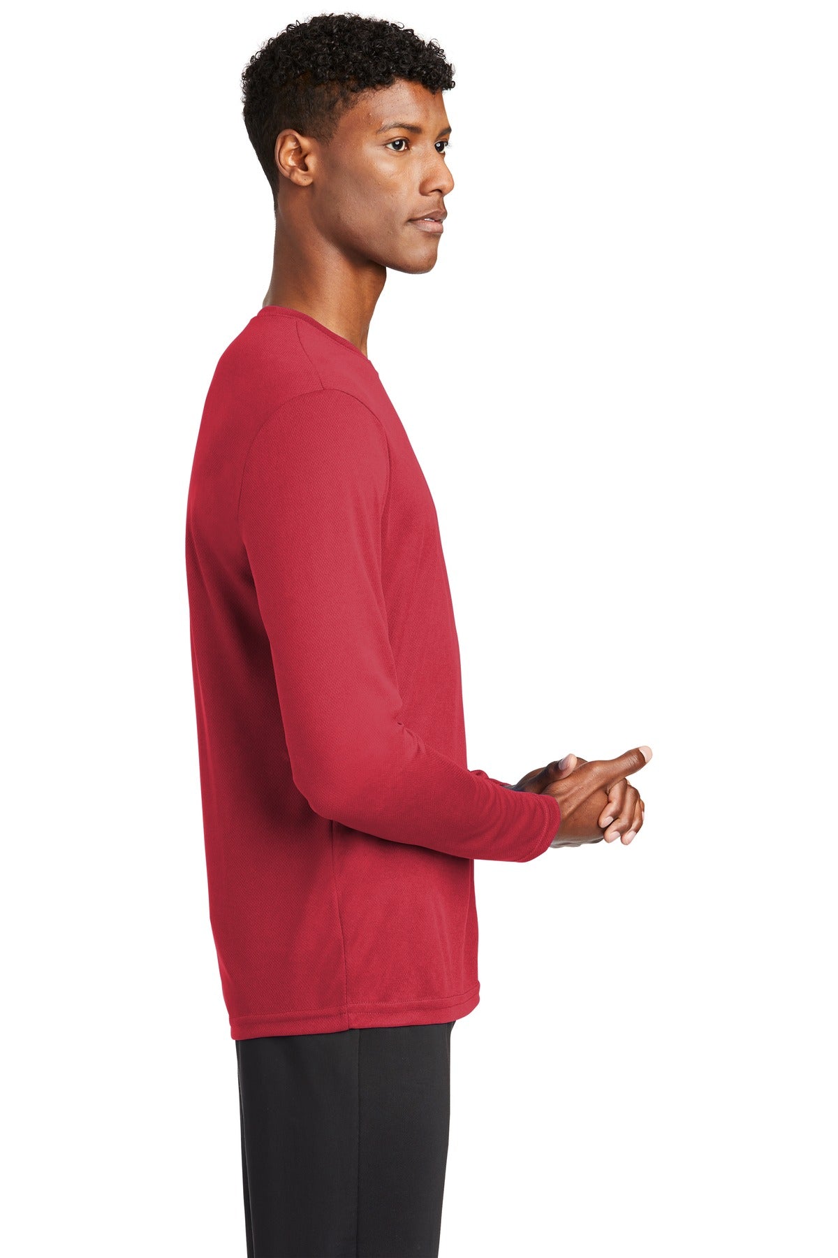 True Red Sport-Tek PosiCharge RacerMesh Long Sleeve Tee. ST340LS