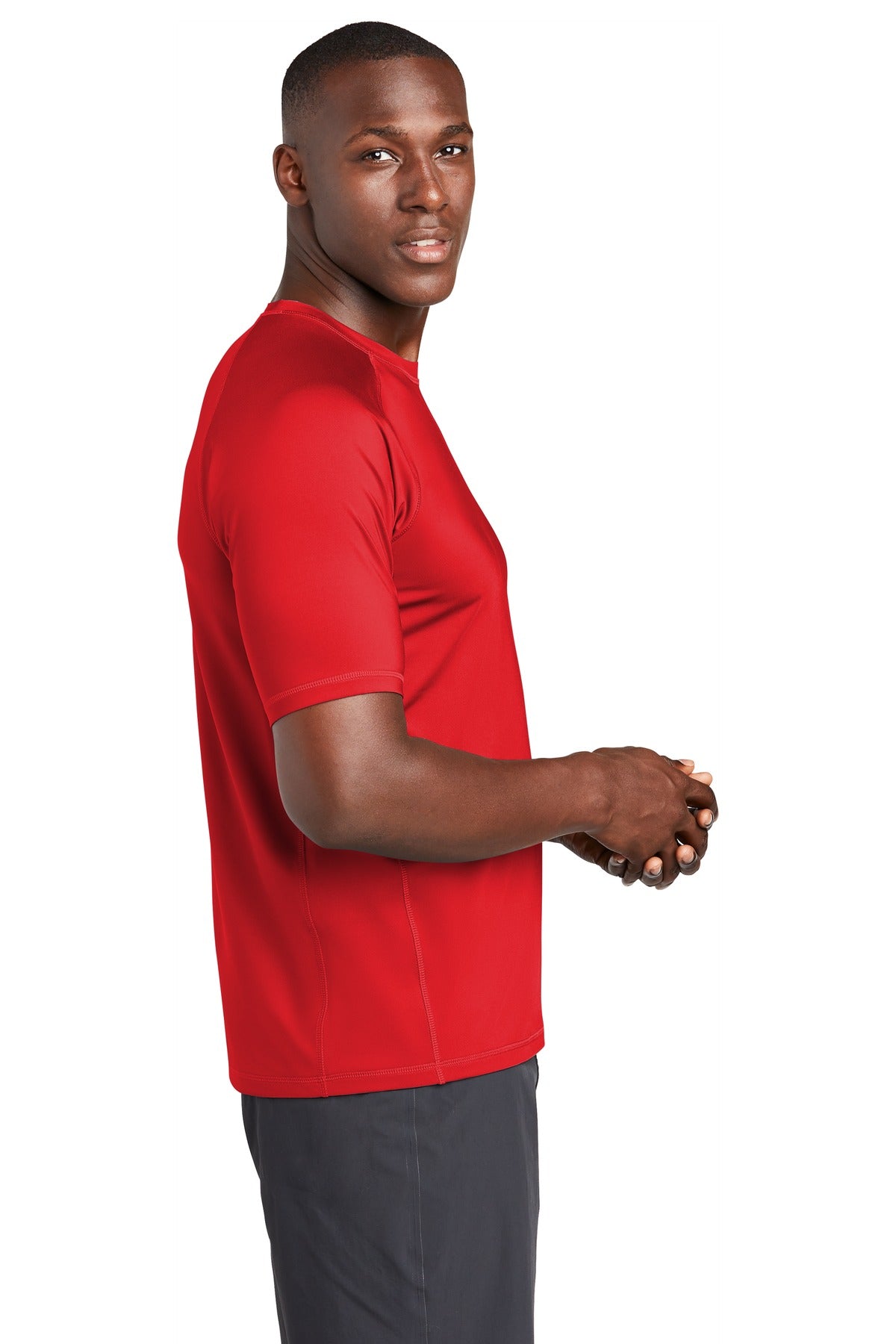 True Red Sport-Tek Rashguard Tee. ST470