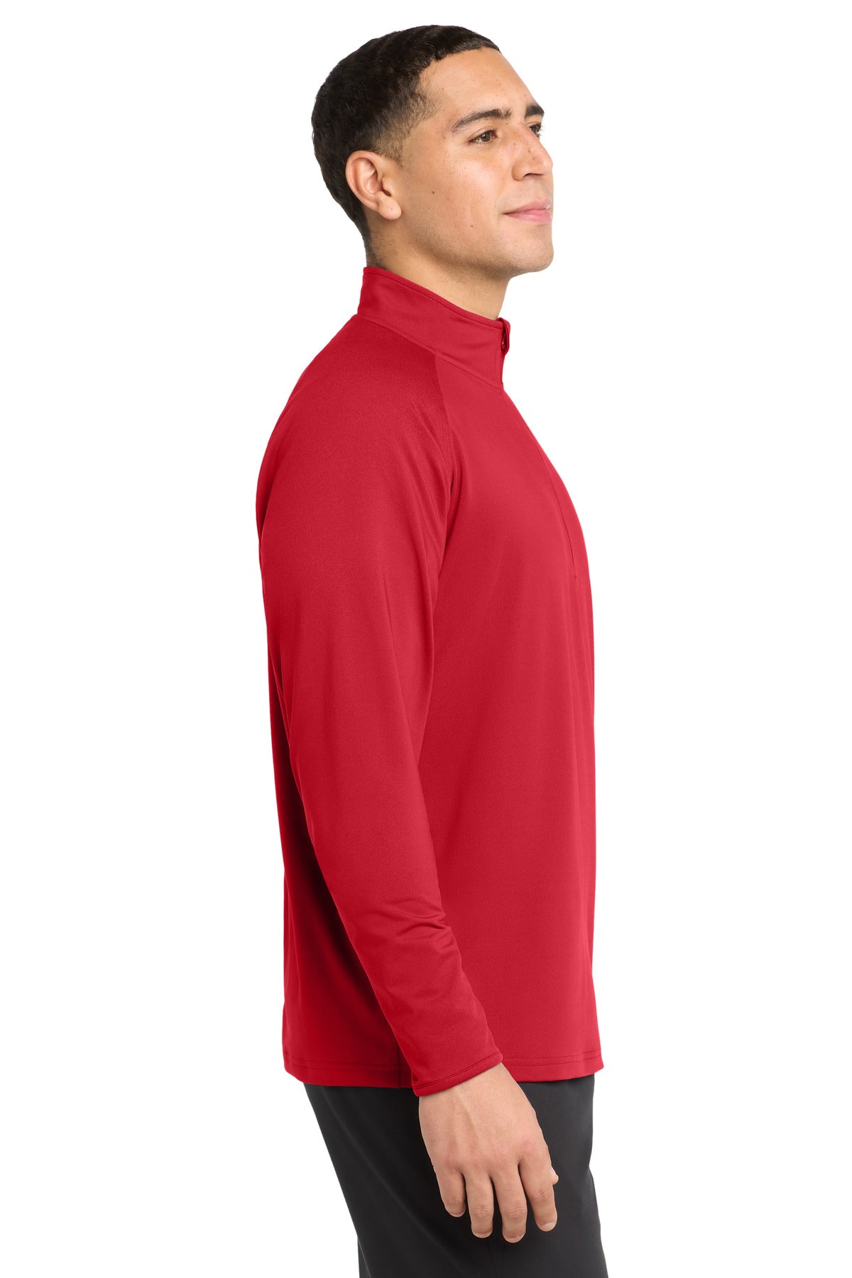 True Red Sport-Tek Sport-Wick Stretch 1/4-Zip Pullover. ST850