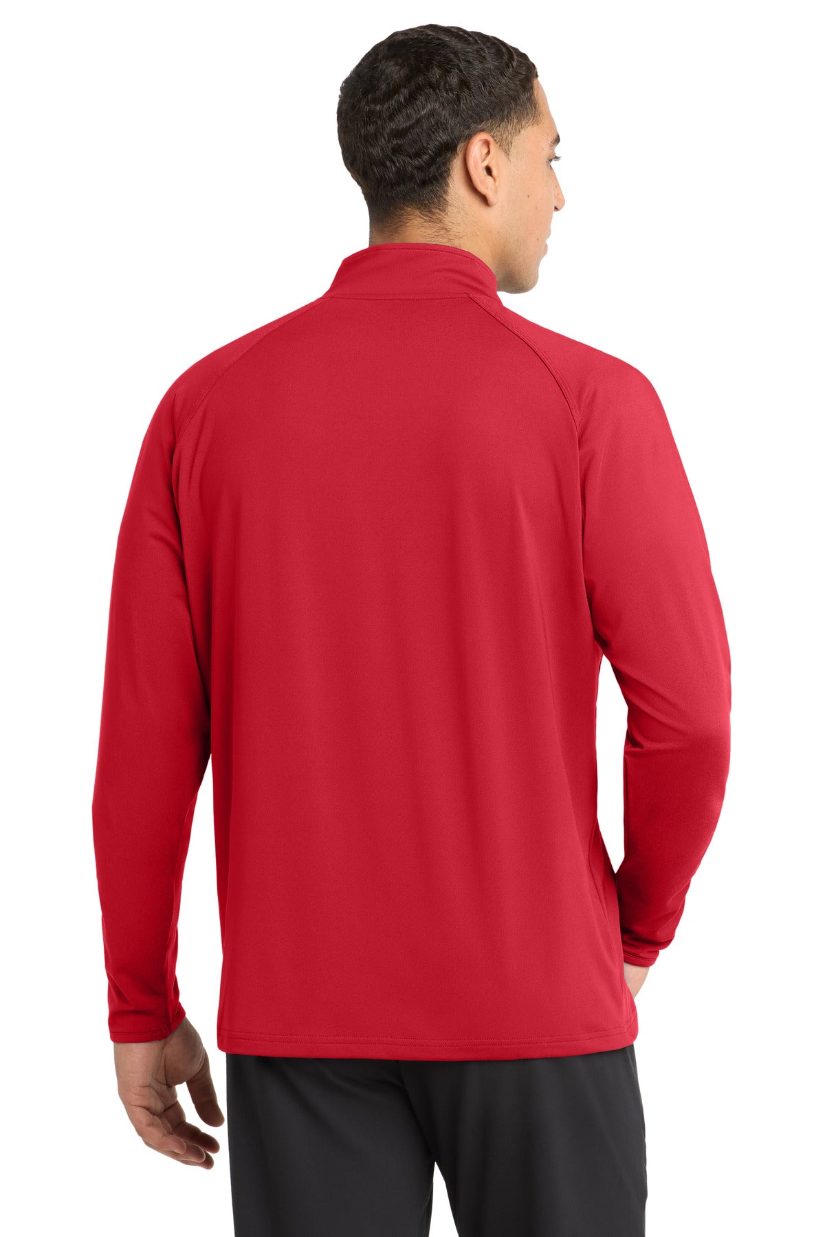 True Red Sport-Tek Sport-Wick Stretch 1/4-Zip Pullover. ST850