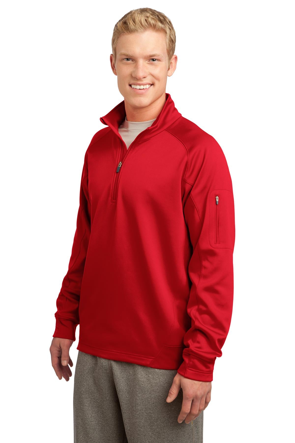 True Red Sport-Tek Tech Fleece 1/4-Zip Pullover. F247