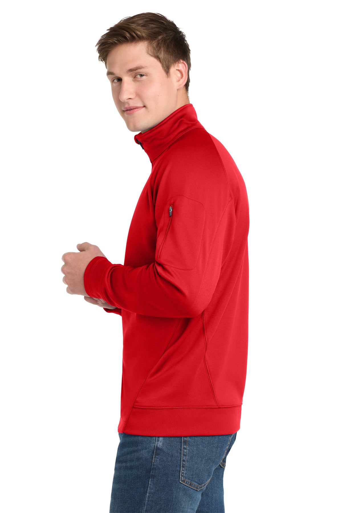 True Red Sport-Tek Tech Fleece 1/4-Zip Pullover. F247