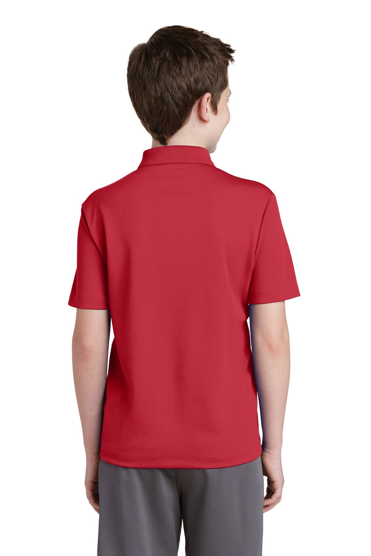 True Red Sport-Tek Youth PosiCharge RacerMesh Polo. YST640