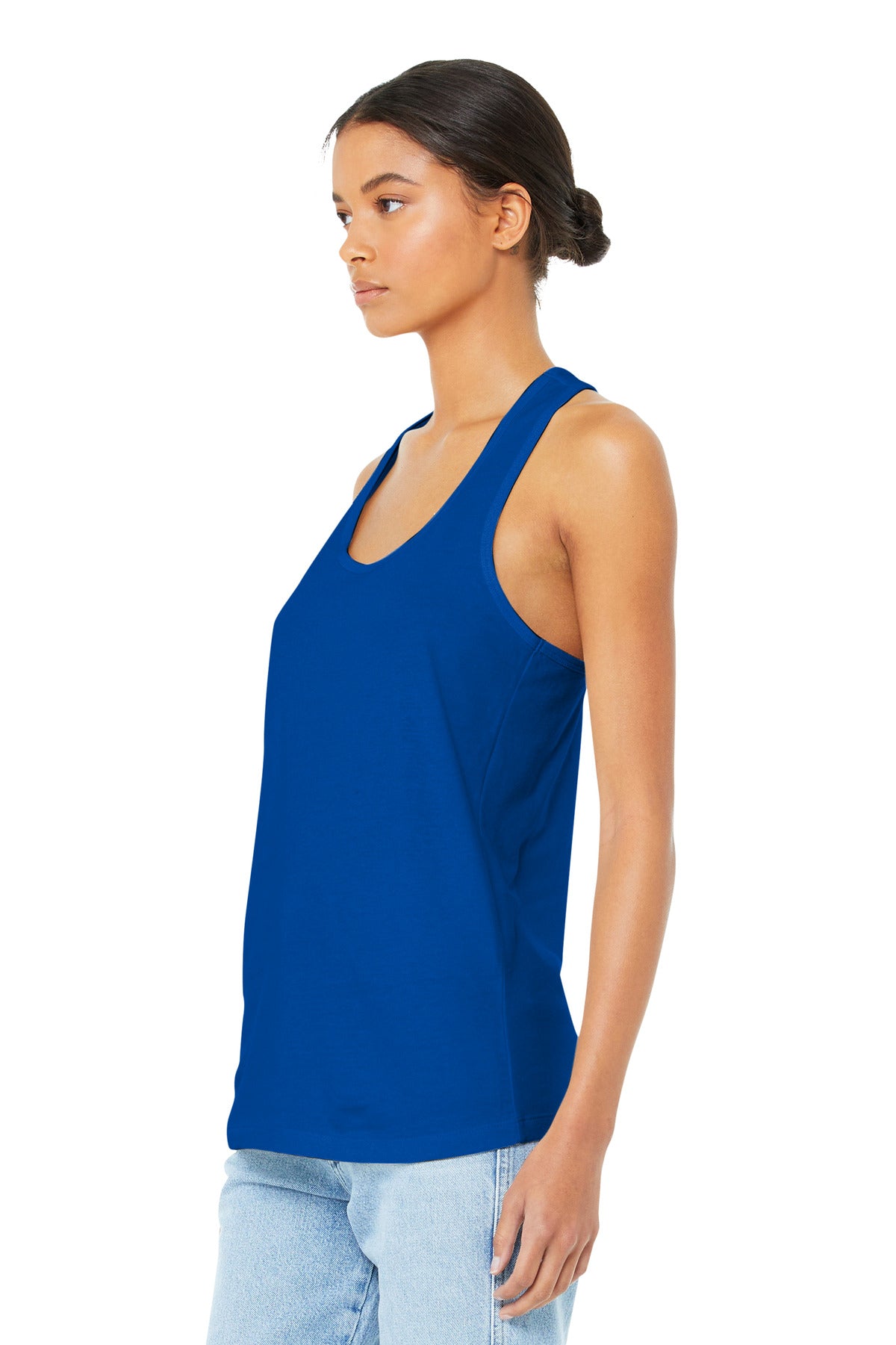 True Royal BELLA+CANVAS Women's Jersey Racerback Tank. BC6008
