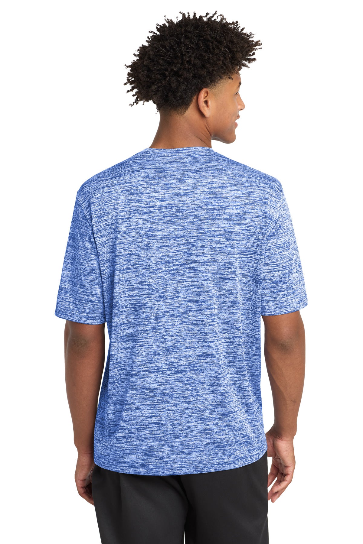 True Royal Ele Sport-Tek PosiCharge Electric Heather Tee. ST390