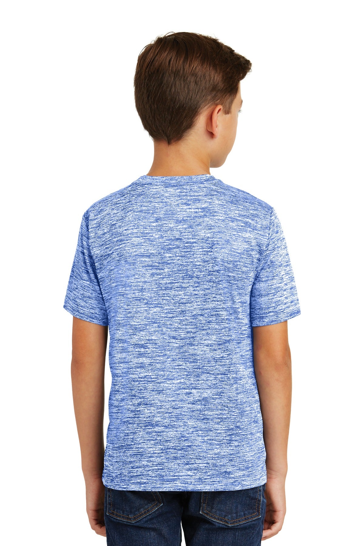 True Royal Ele Sport-Tek Youth PosiCharge Electric Heather Tee. YST390