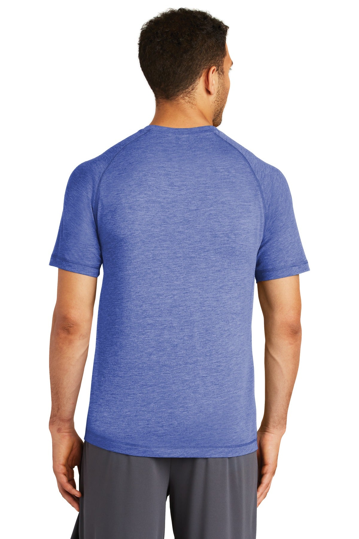 True Royal Hth Sport-Tek PosiCharge Tri-Blend Wicking Raglan Tee. ST400