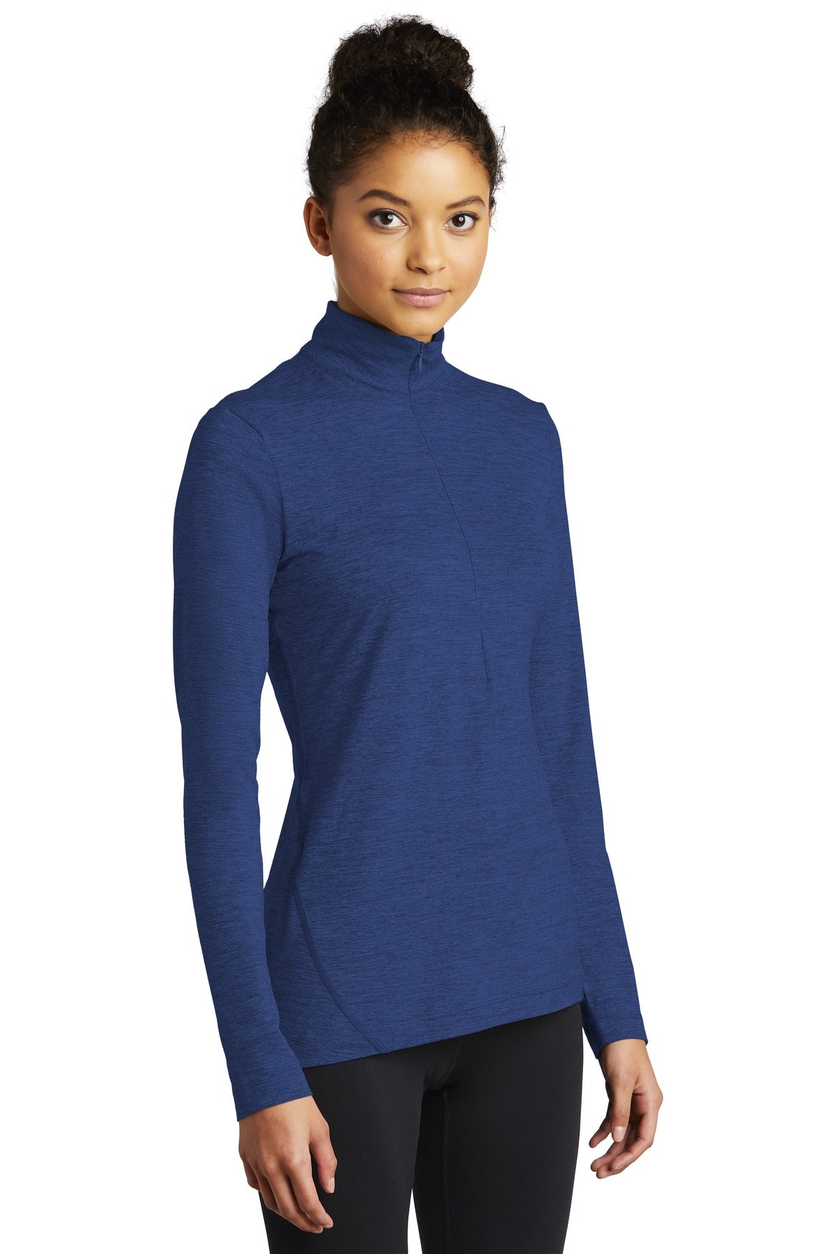 True Royal Hth Sport-Tek Women's Exchange 1.5 Long Sleeve 1/2-Zip LST711