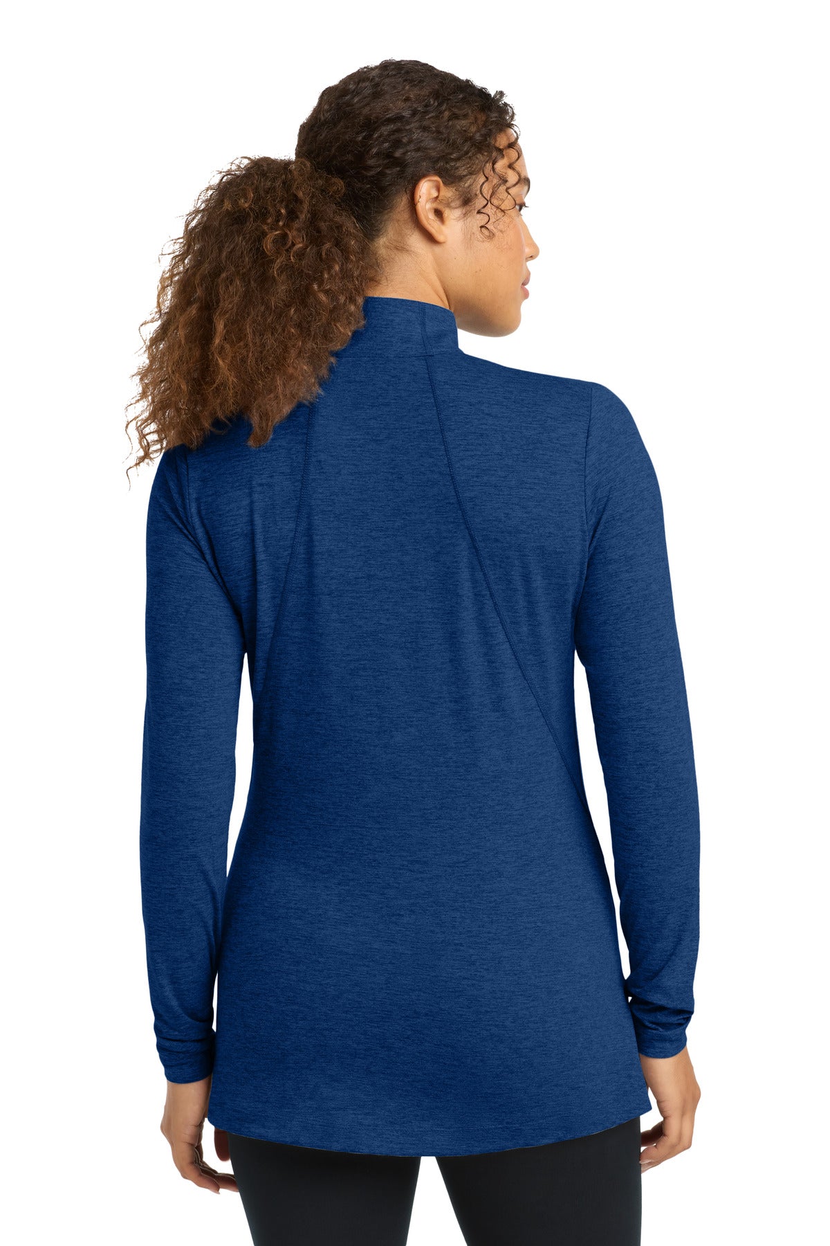 True Royal Hth Sport-Tek Women's Exchange 1.5 Long Sleeve 1/2-Zip LST711