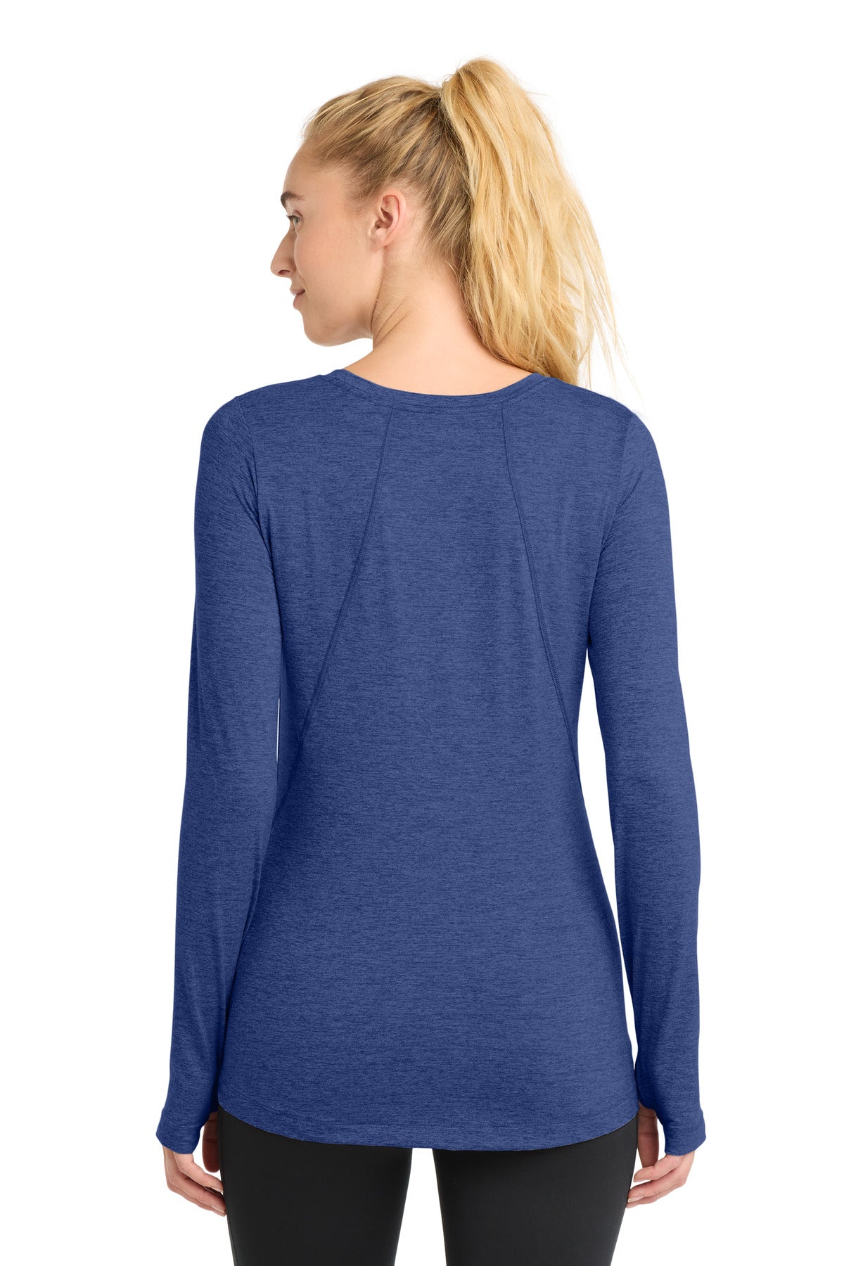True Royal Hth Sport-Tek Women's Exchange 1.5 Long Sleeve Crew LST710