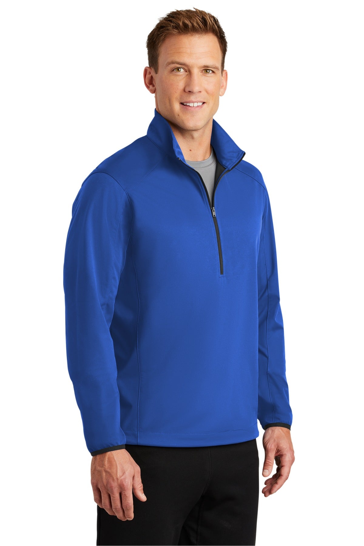 True Royal Port Authority Active 1/2-Zip Soft Shell Jacket. J716
