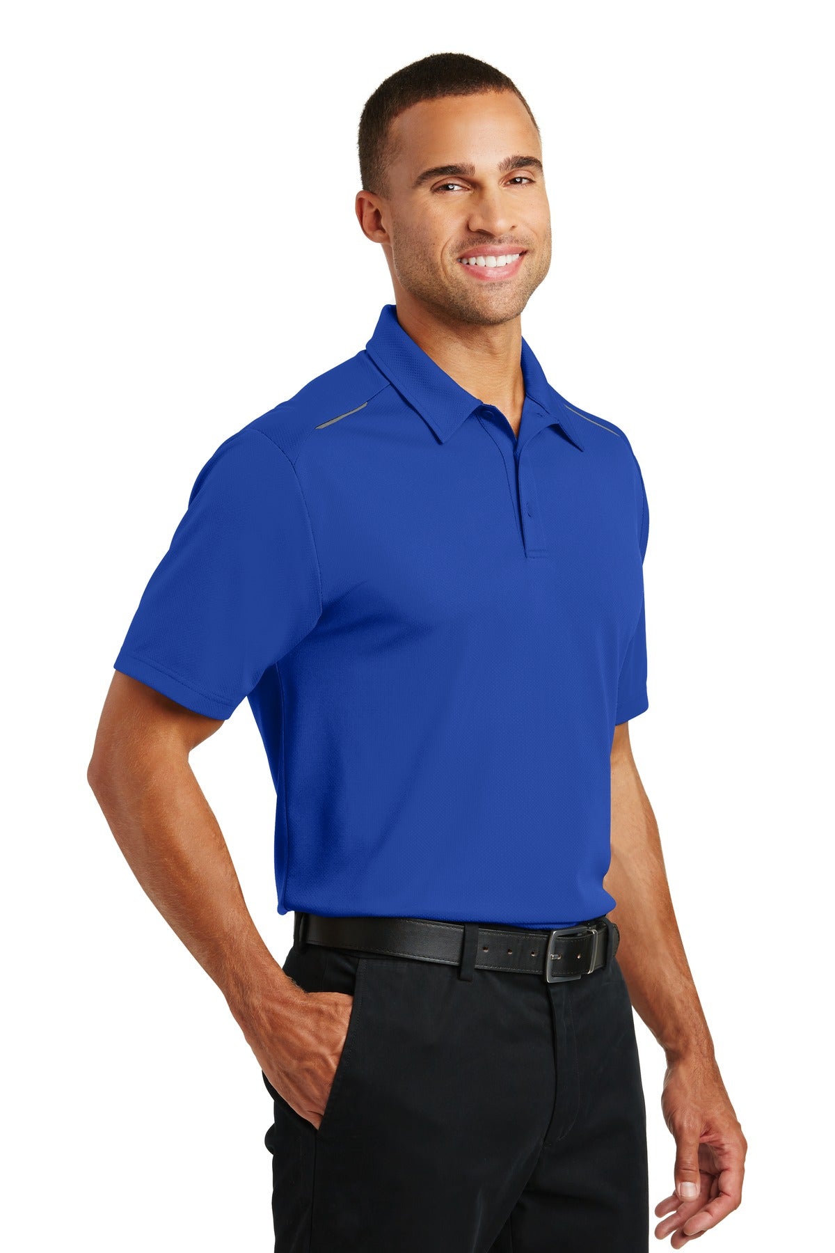 True Royal Port Authority Pinpoint Mesh Polo. K580