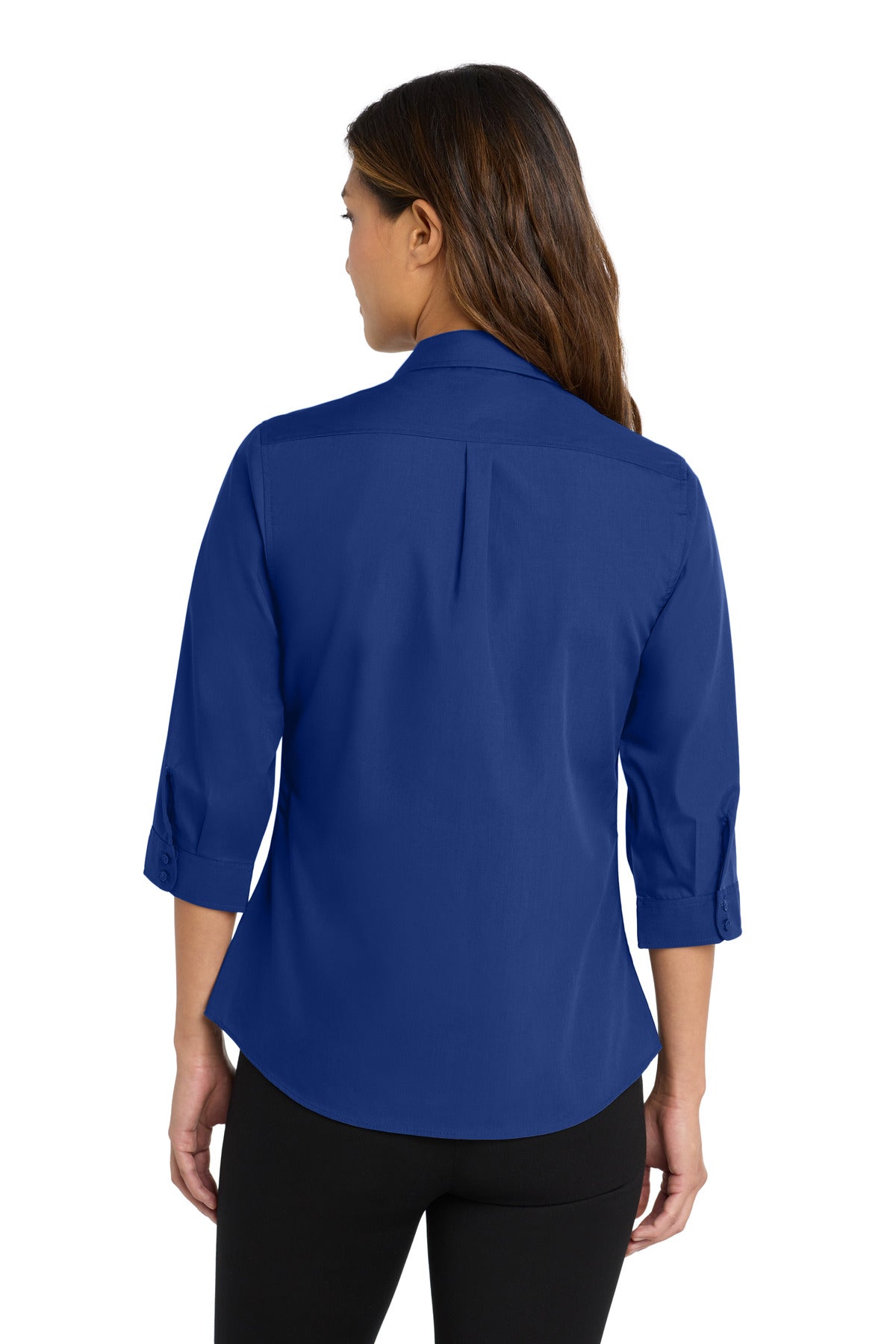 True Royal Port Authority Women's 3/4-Sleeve Carefree Poplin Shirt. LW102