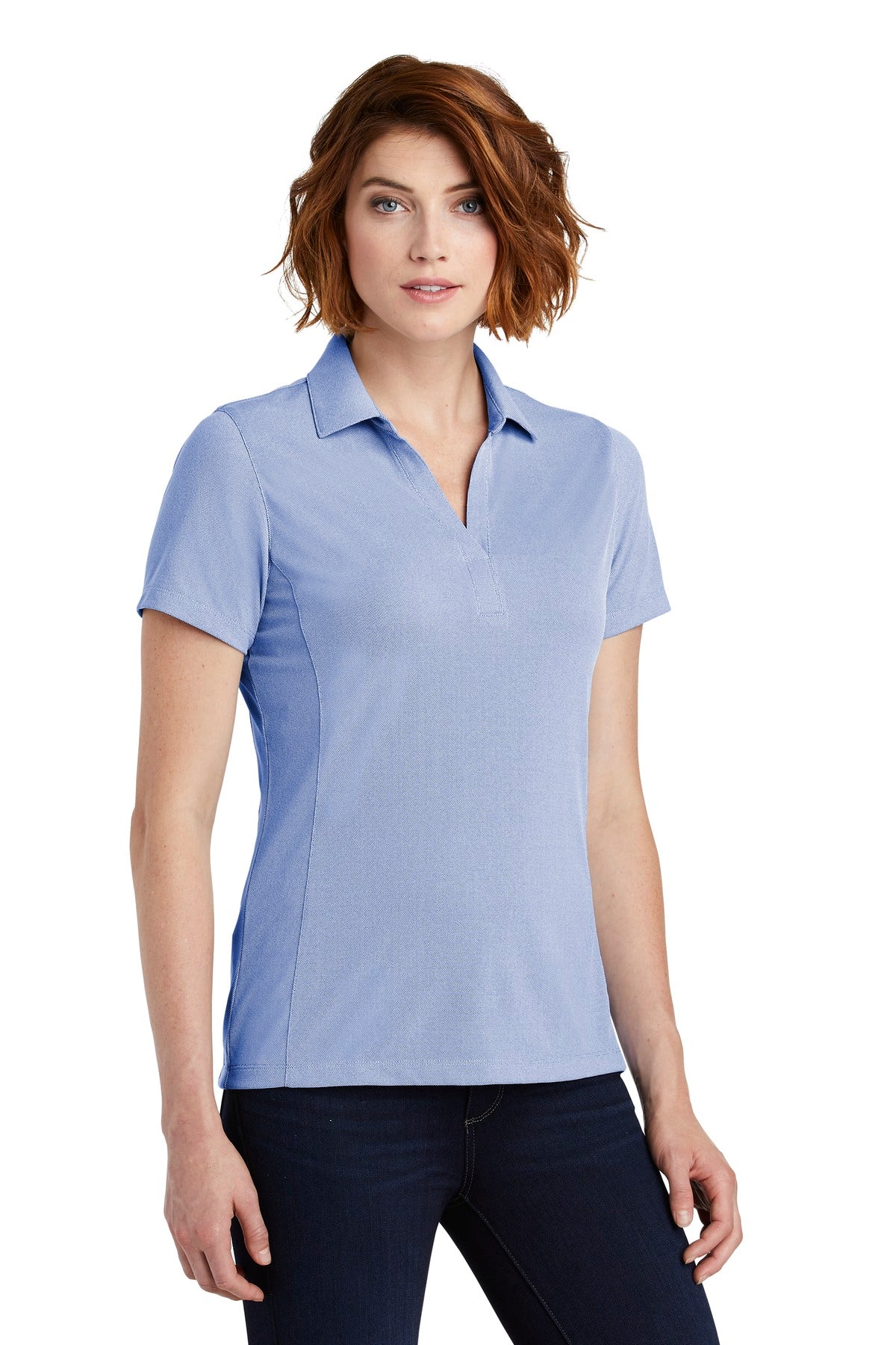 True Royal Port Authority Women's Poly Oxford Pique Polo. LK582