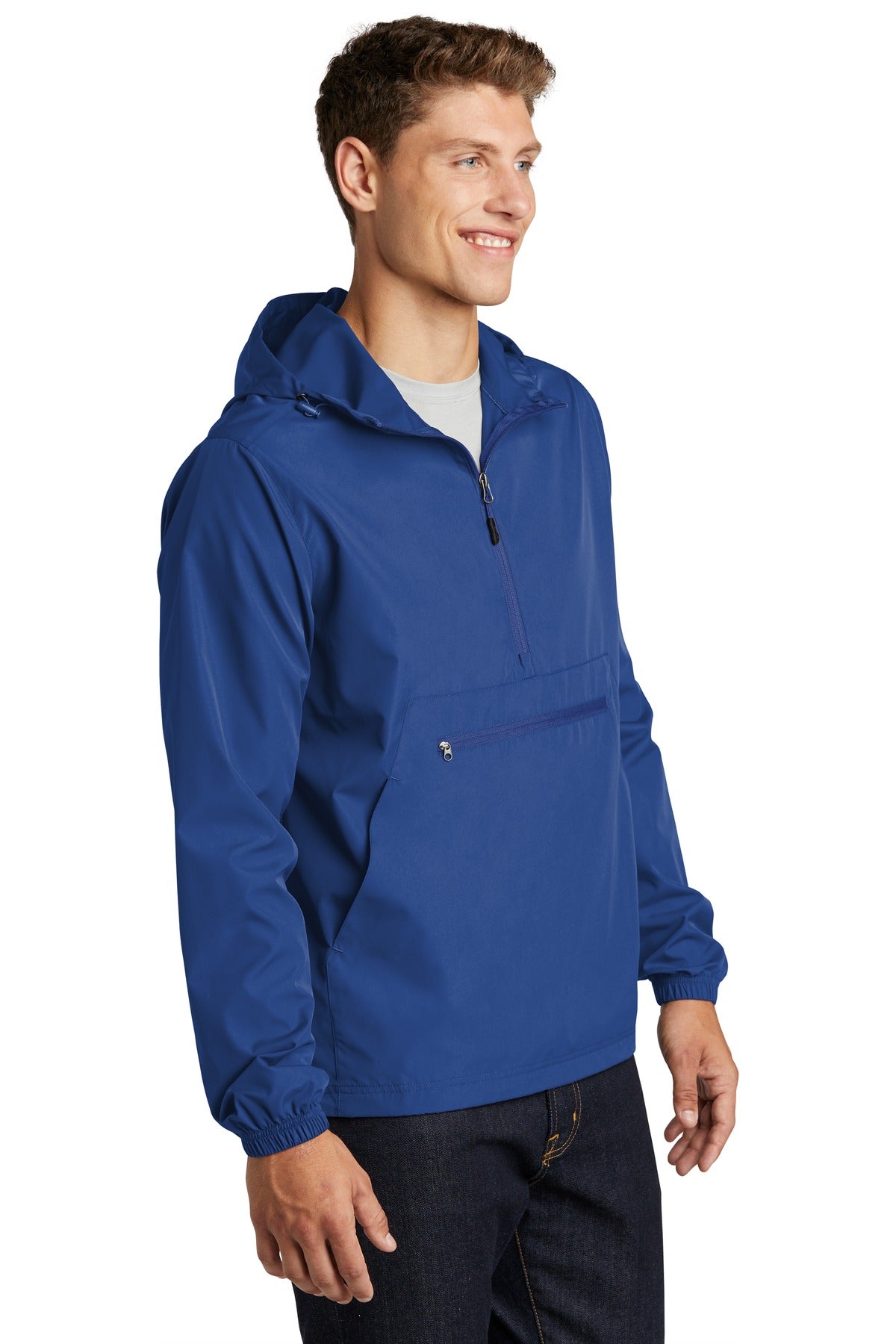 True Royal Sport-Tek Packable Anorak. JST66