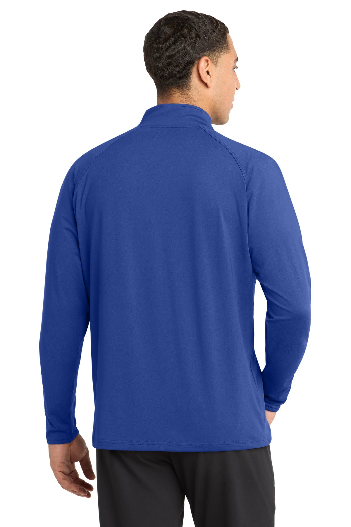 True Royal Sport-Tek Sport-Wick Stretch 1/4-Zip Pullover. ST850