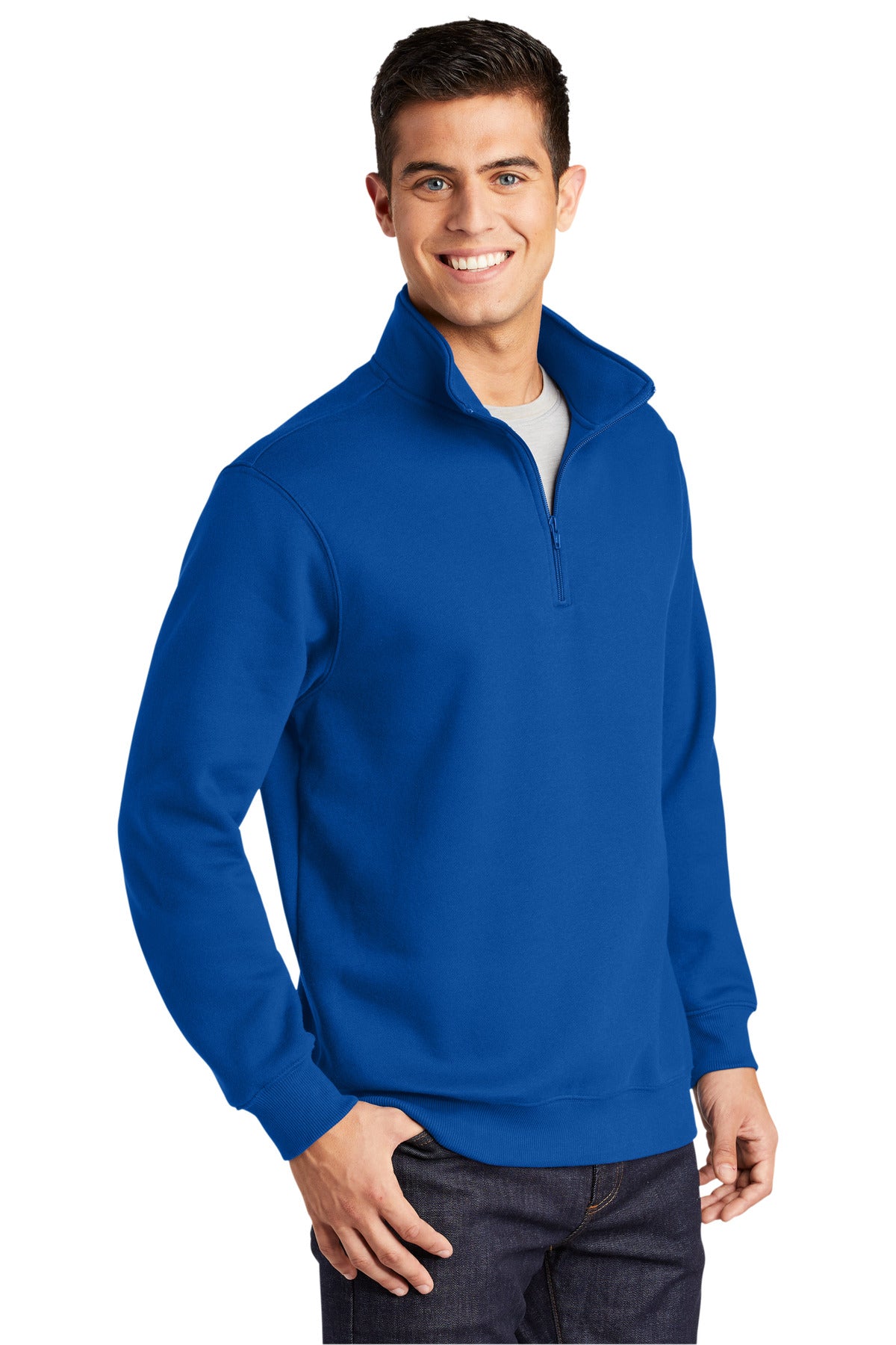 True Royal Sport-Tek Tall 1/4-Zip Sweatshirt. TST253