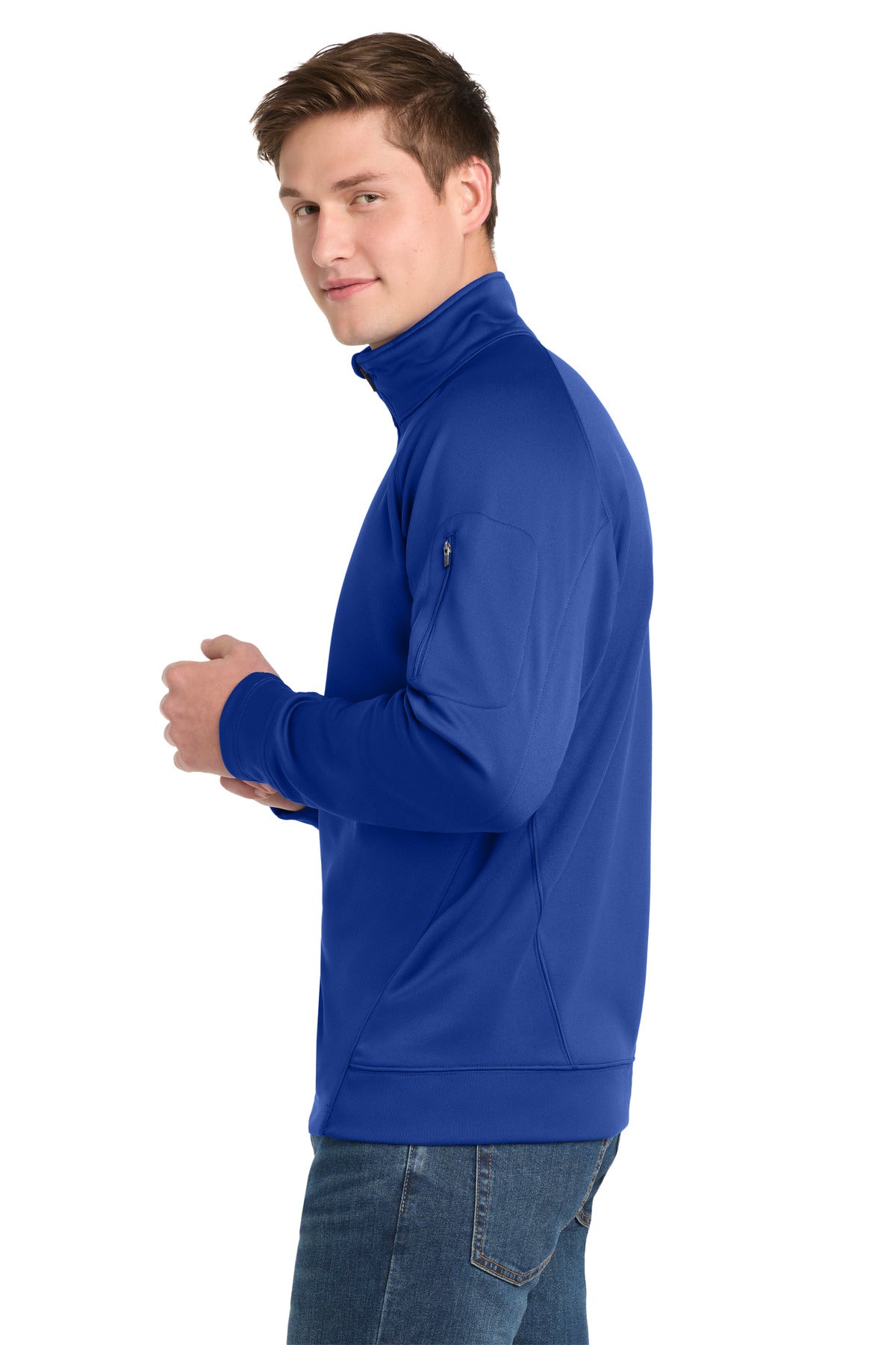 True Royal Sport-Tek Tech Fleece 1/4-Zip Pullover. F247