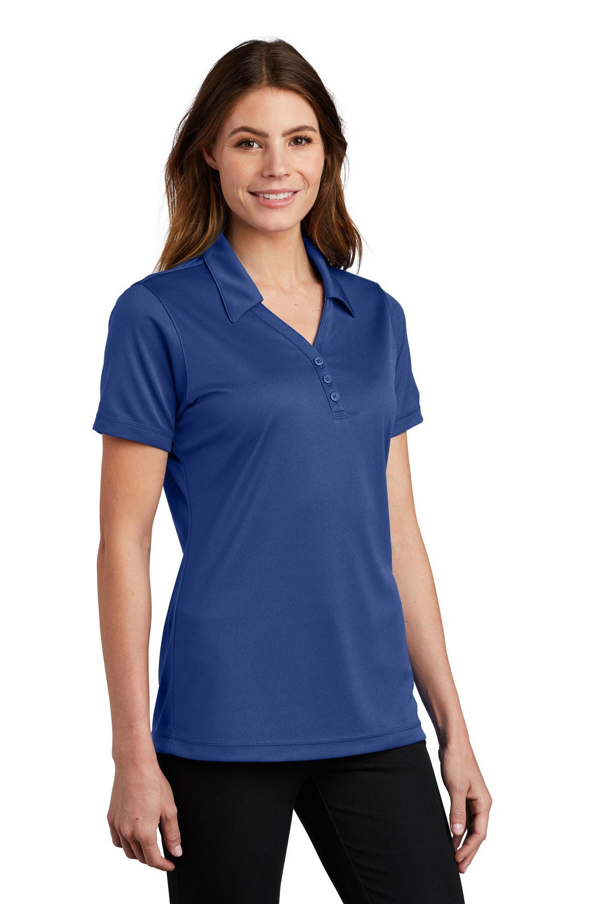 True Royal Sport-Tek Women's PosiCharge Micro-Mesh Polo. LST680