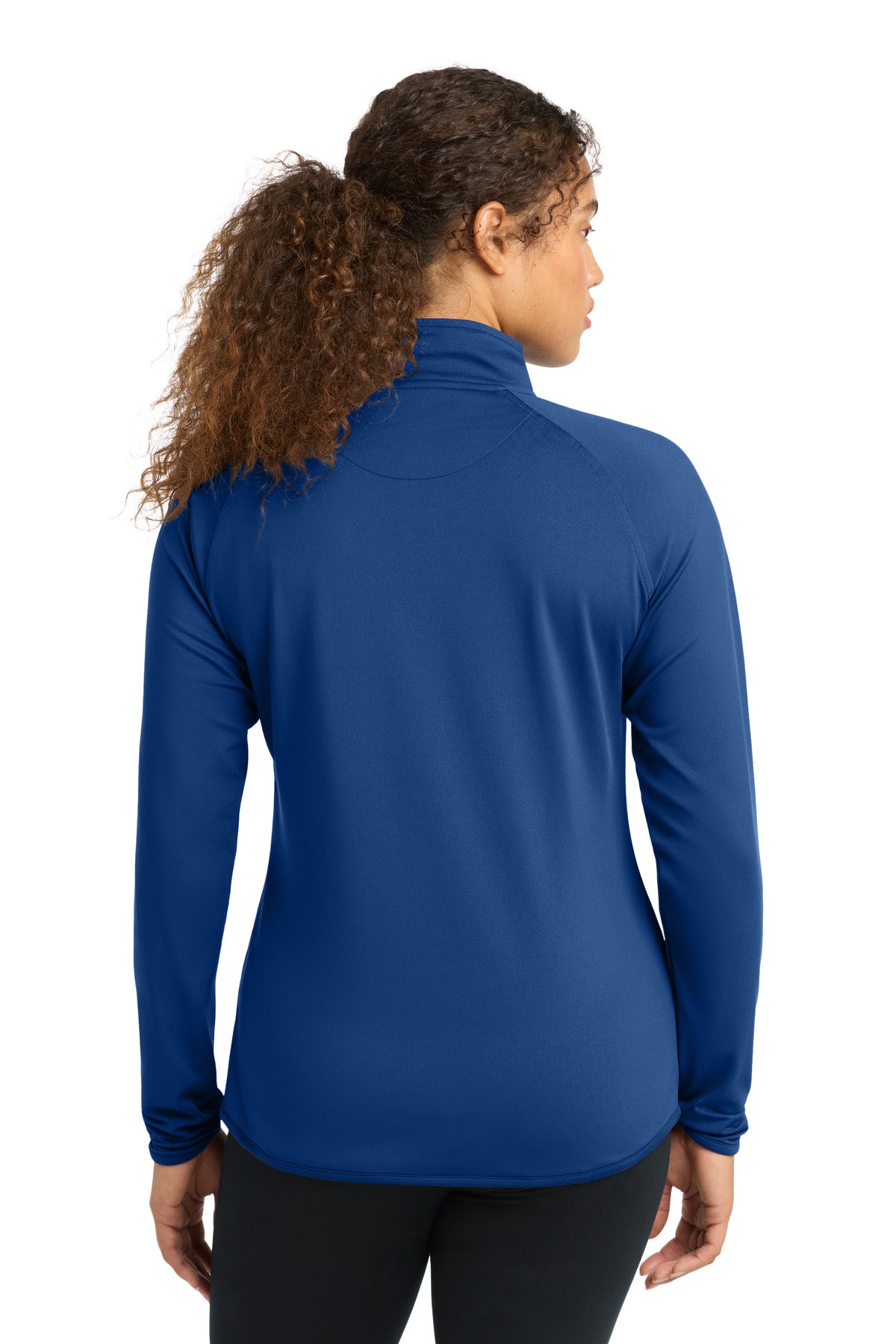 True Royal Sport-Tek Women's Sport-Wick Stretch 1/4-Zip Pullover. LST850