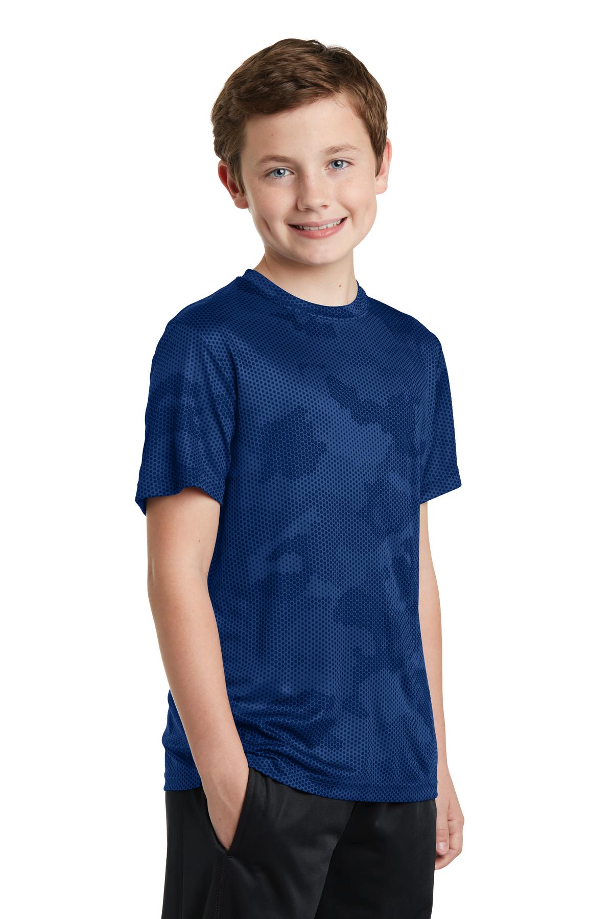 True Royal Sport-Tek Youth CamoHex Tee. YST370