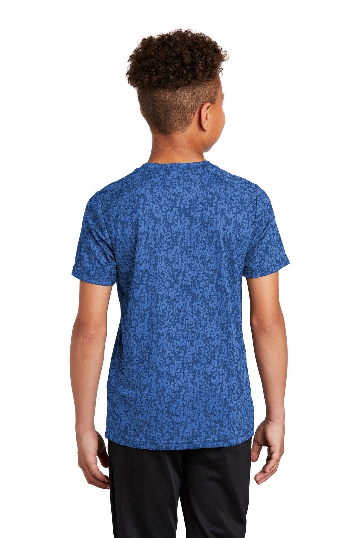 True Royal Sport-Tek Youth Digi Camo Tee. YST460