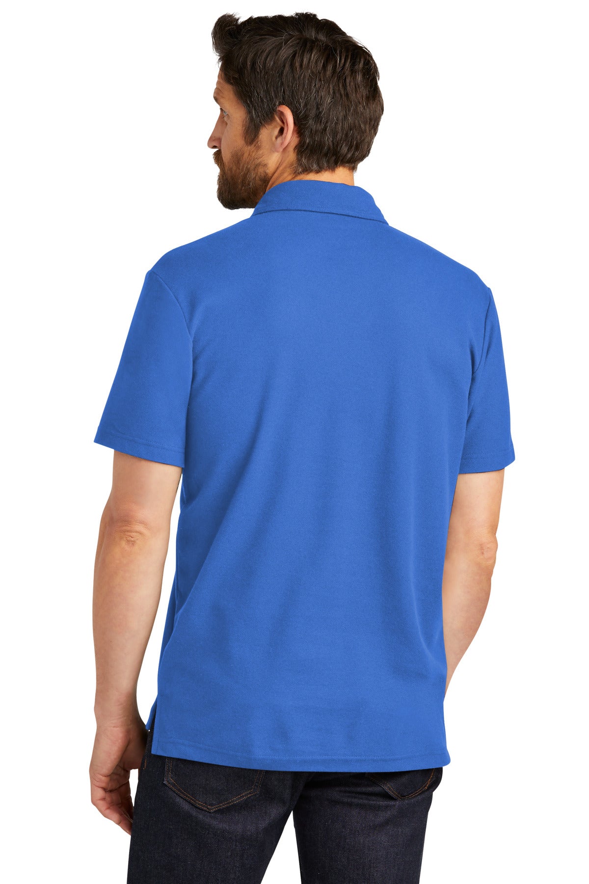 TrueBlue Port Authority C-FREE Cotton Blend Pique Pocket Polo K868