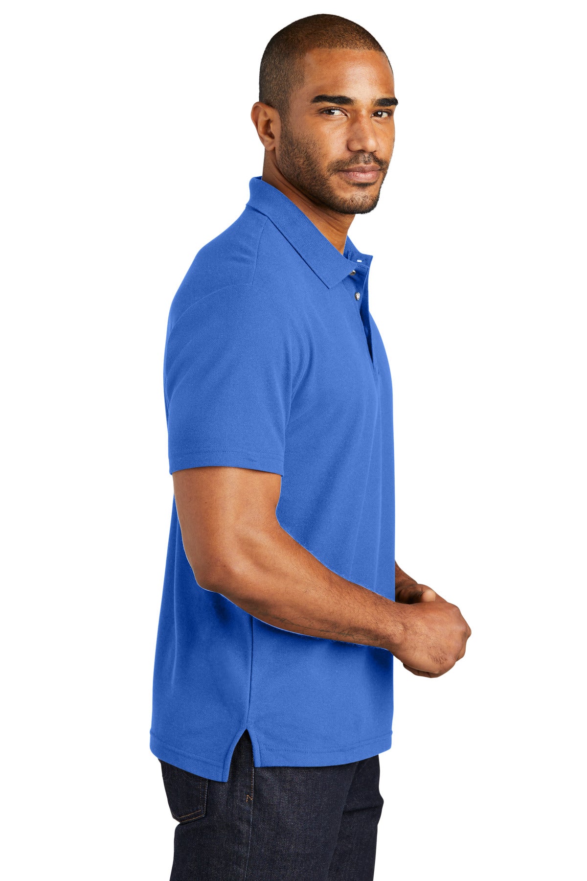 TrueBlue Port Authority C-FREE Cotton Blend Pique Polo K867