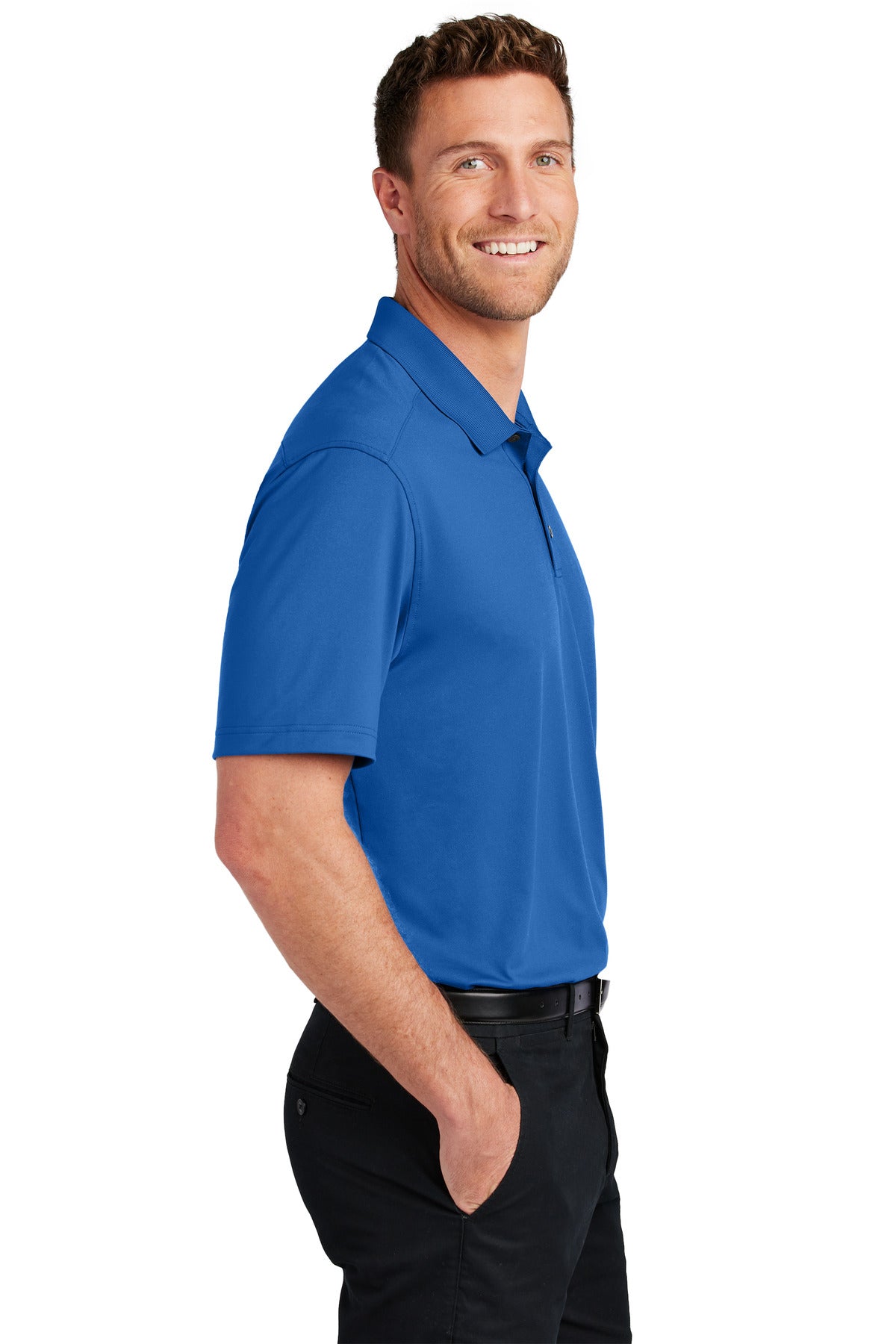 TrueBlue Port Authority City Stretch Flat Knit Polo K683
