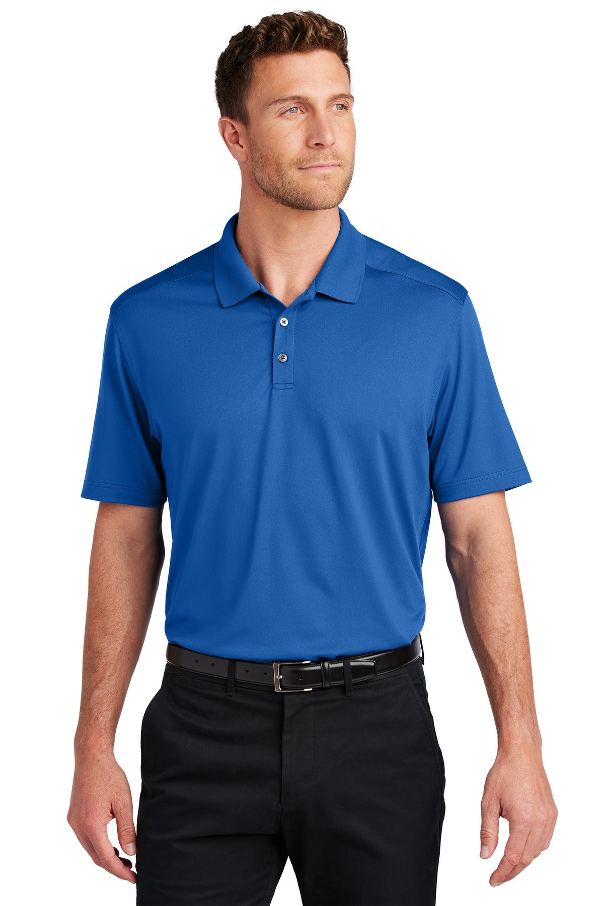 TrueBlue Port Authority City Stretch Flat Knit Polo K683