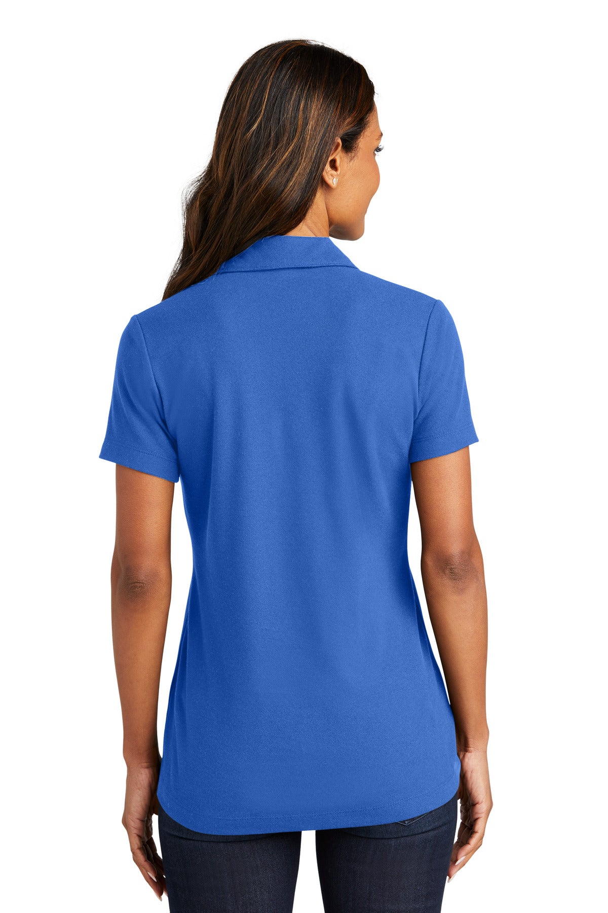 TrueBlue Port Authority Women's C-FREE Cotton Blend Pique Polo LK867