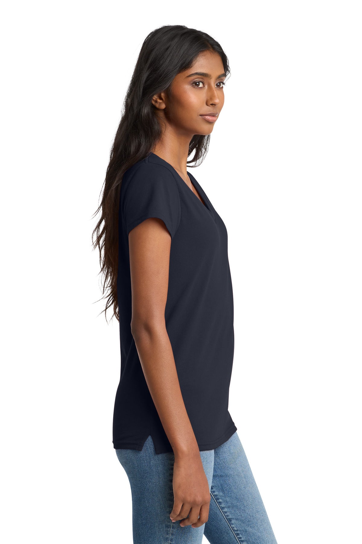 TrueNavy District Women's Re-Tee V-Neck DT8001