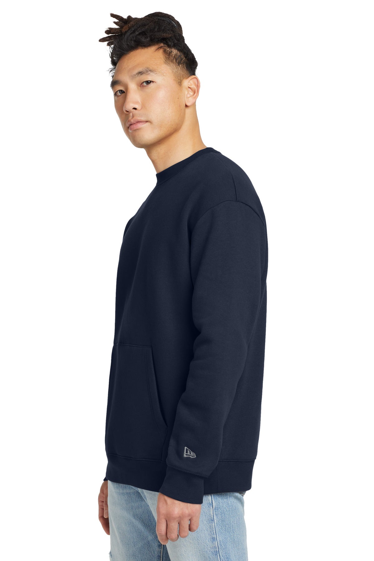 TrueNavy New Era Heritage Fleece Pocket Crew NEA527