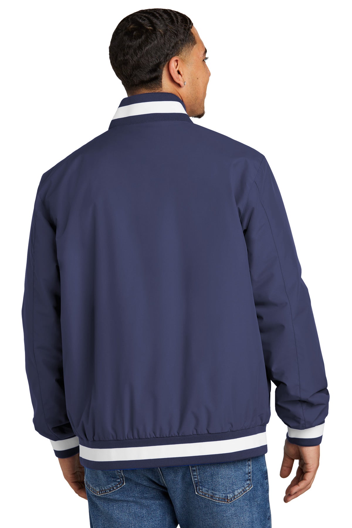 TrueNavy Sport-Tek Insulated Varsity Jacket JST58