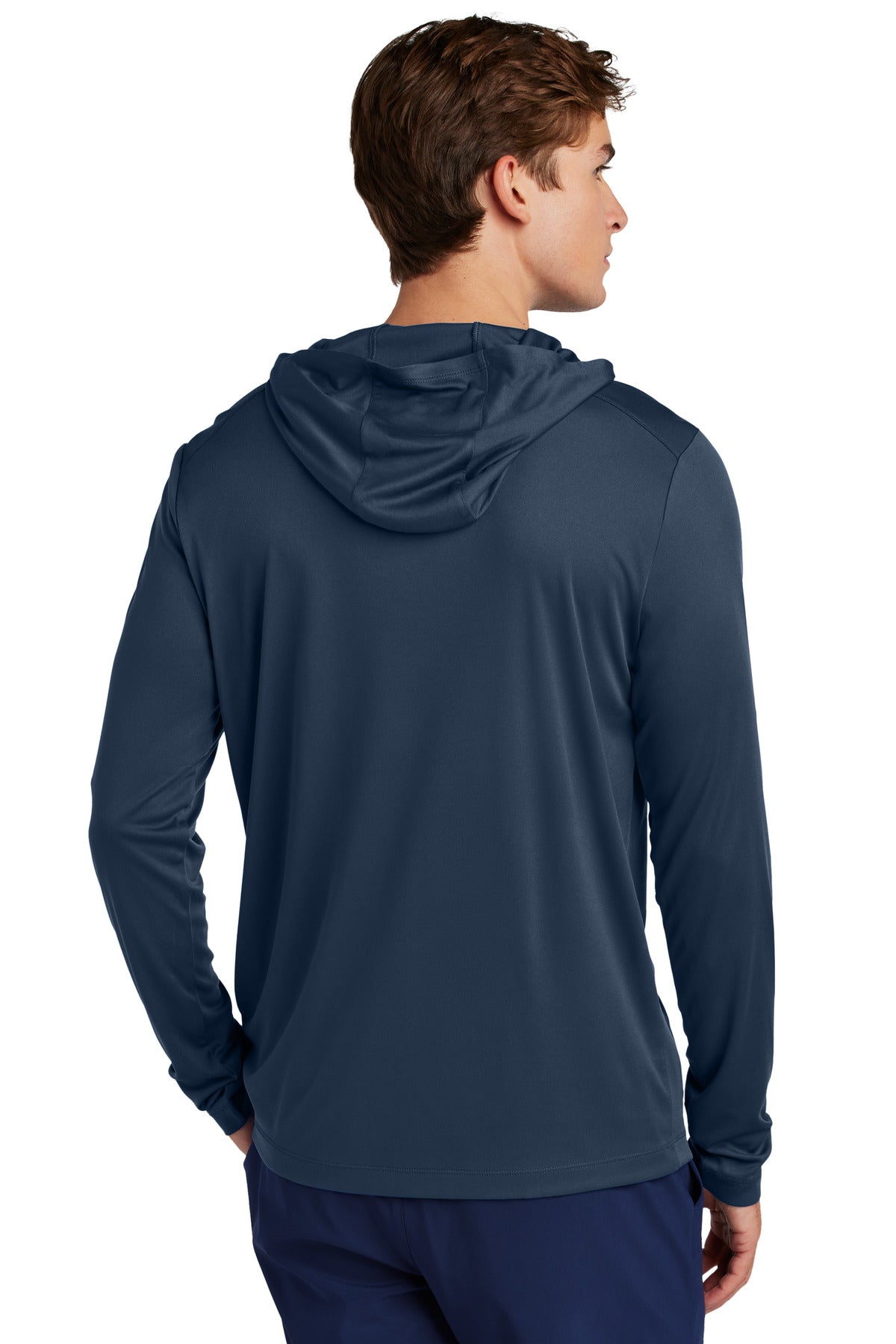 TrueNavy Sport-Tek Posi-UV Pro Long Sleeve Hoodie ST420LSH