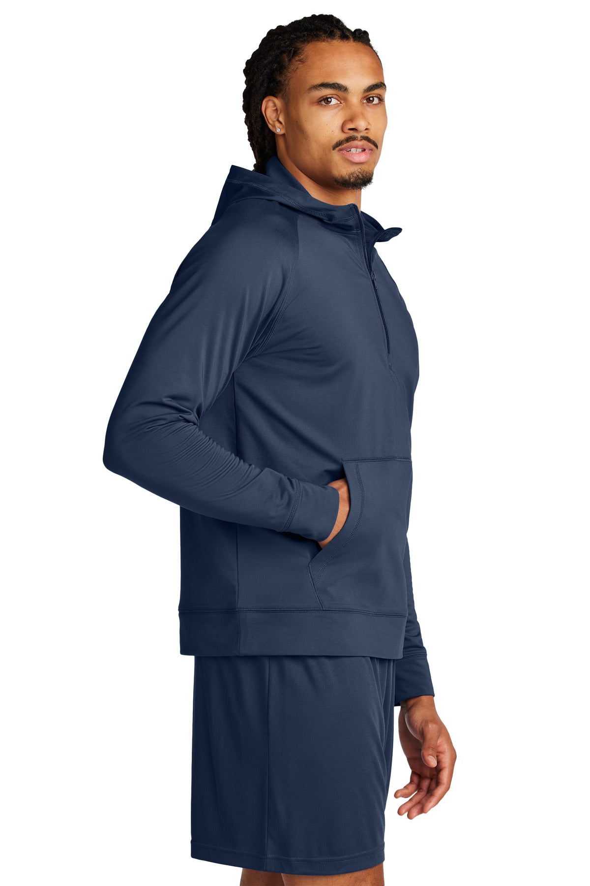 TrueNavy Sport-Tek Sport-Wick Stretch 1/2-Zip Hoodie ST856