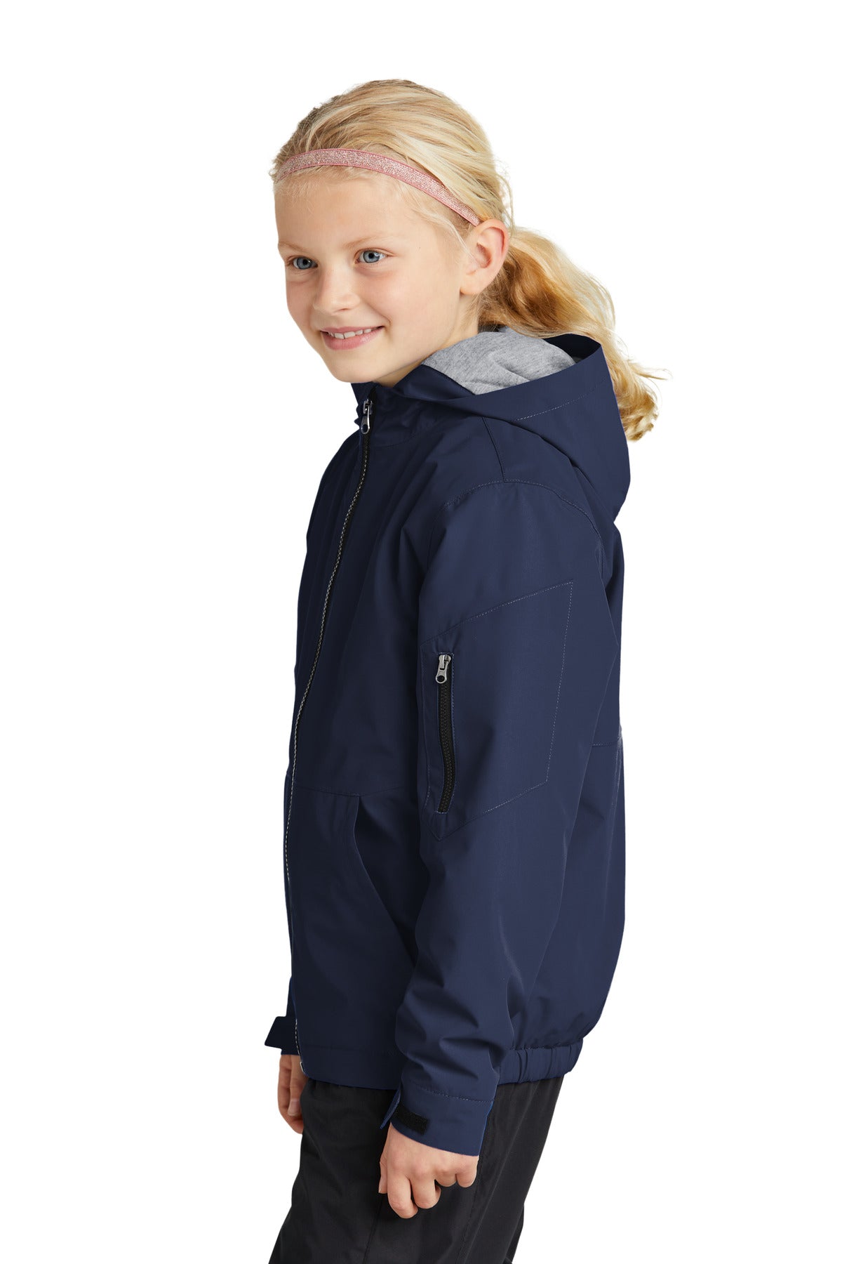 TrueNavy Sport-Tek Youth Waterproof Insulated Jacket YST56