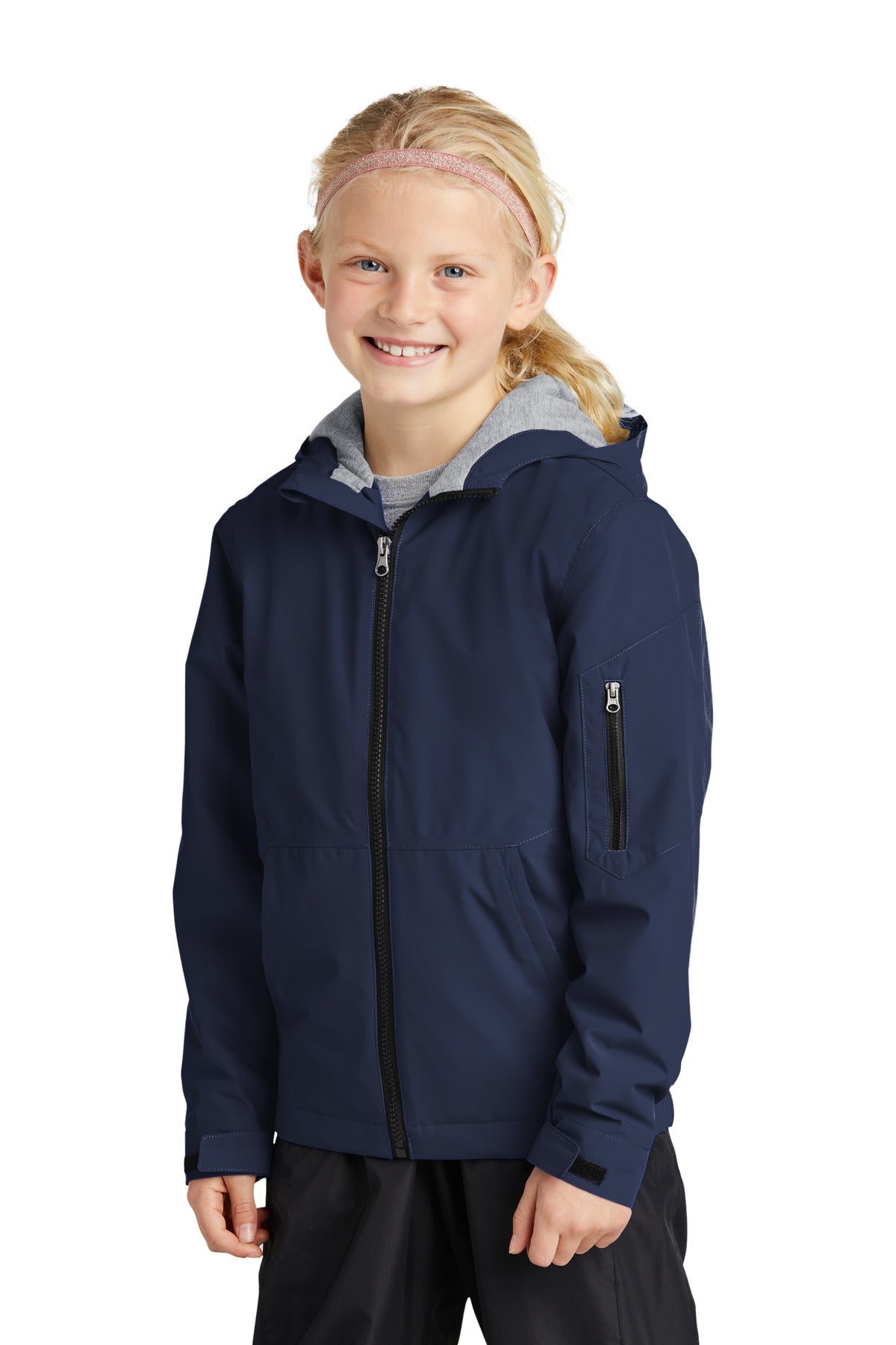 TrueNavy Sport-Tek Youth Waterproof Insulated Jacket YST56