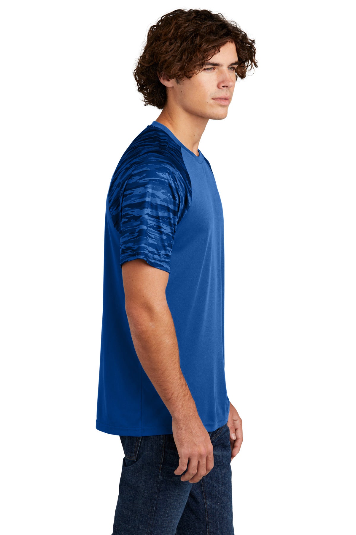 TrueRoyal Sport-Tek Drift Camo Colorblock Tee ST376