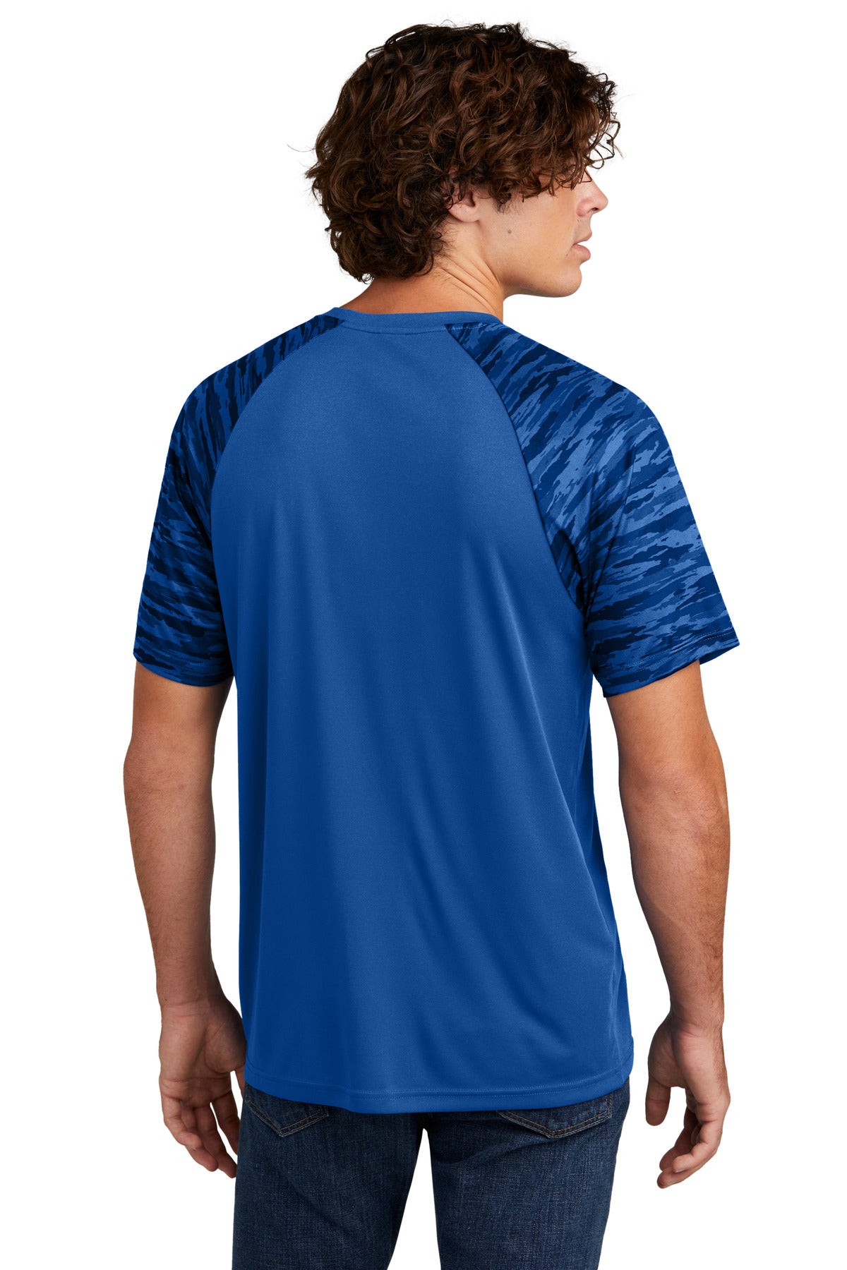 TrueRoyal Sport-Tek Drift Camo Colorblock Tee ST376