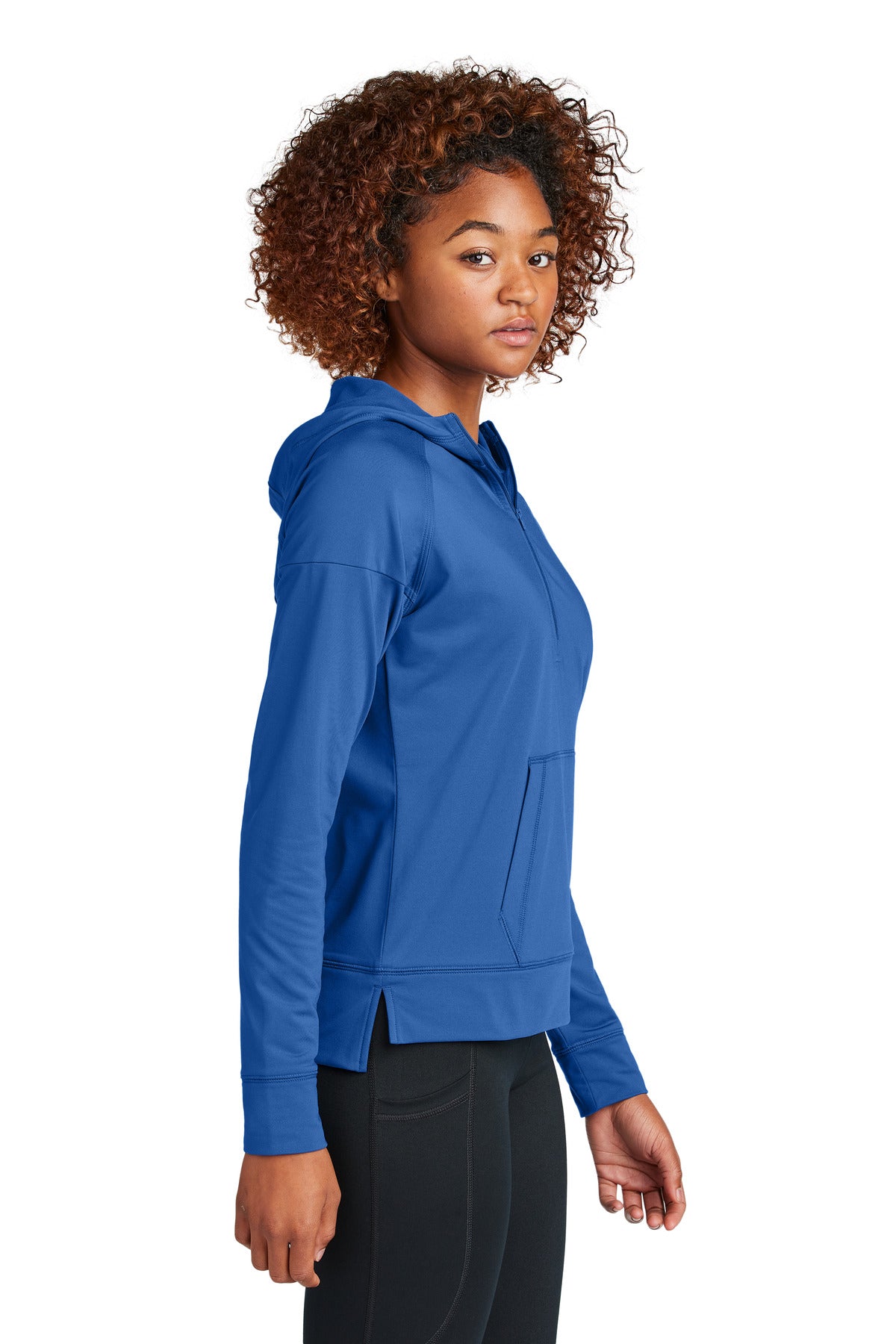 TrueRoyal Sport-Tek Women's Sport-Wick Stretch 1/2-Zip Hoodie LST856