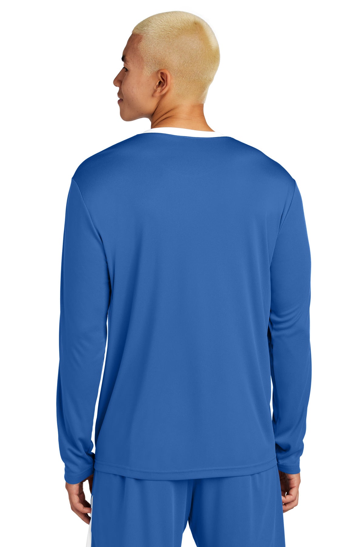 TRy/White Sport-Tek Competitor United Long Sleeve Crew ST100LS